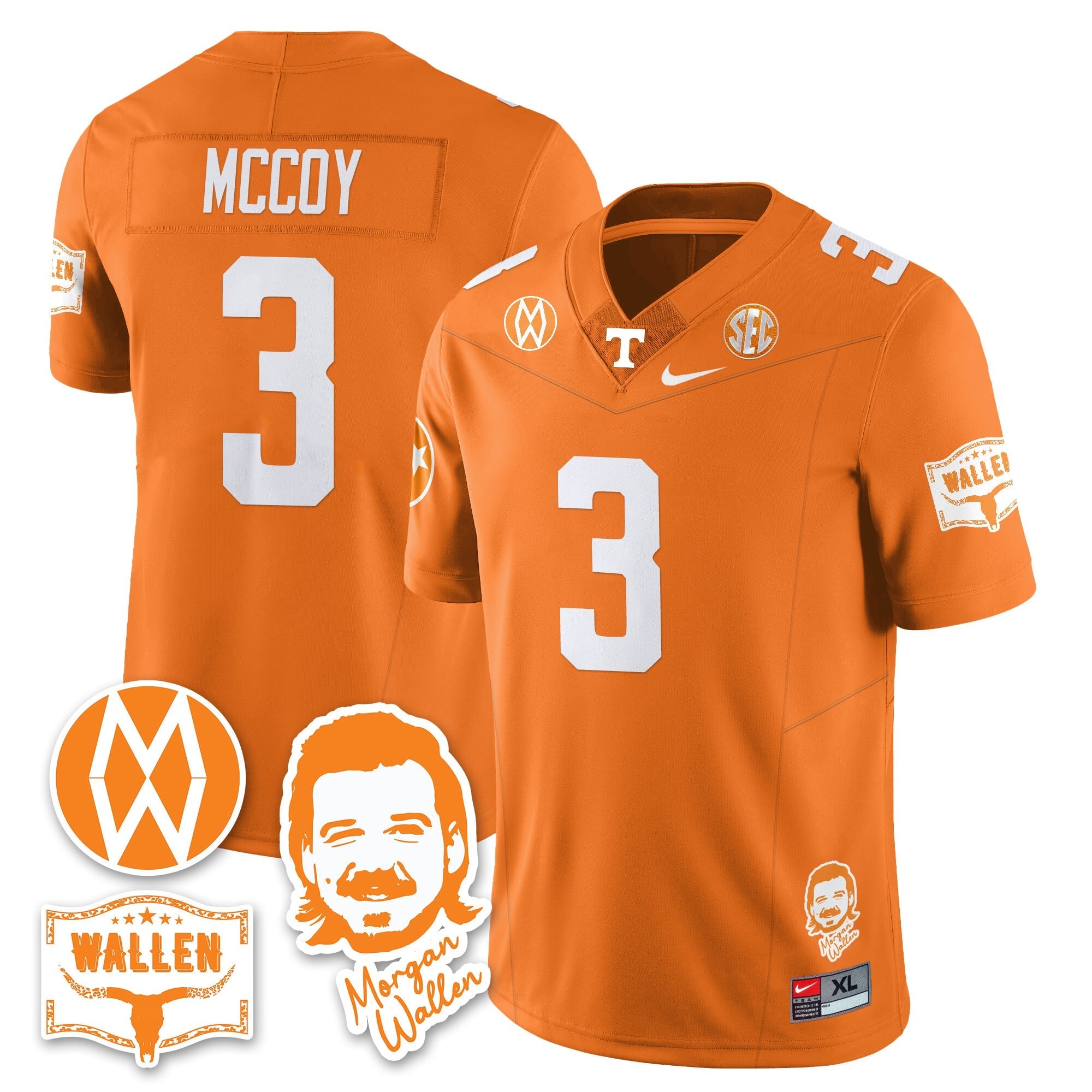 Women's Tennessee Volunteers Morgan Wallen 2025 Jersey - All Stitched