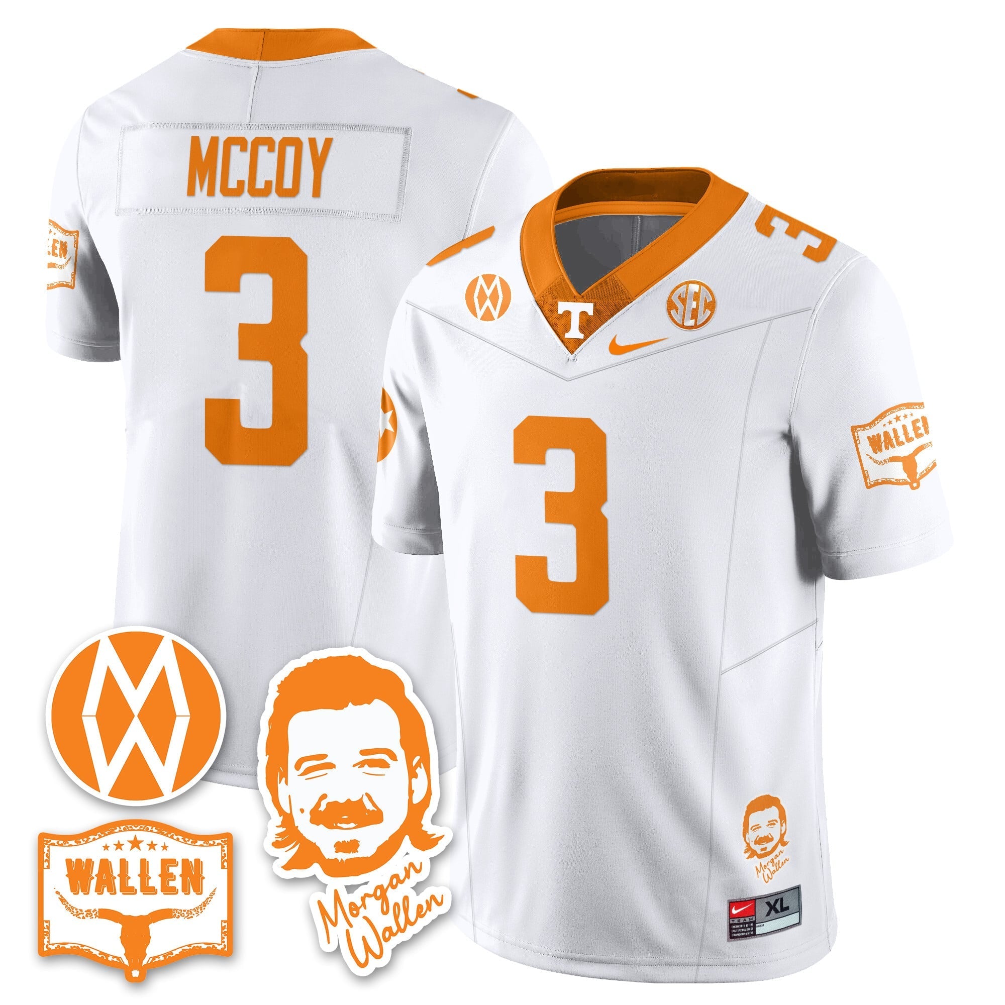 Women's Tennessee Volunteers Morgan Wallen 2025 Jersey - All Stitched