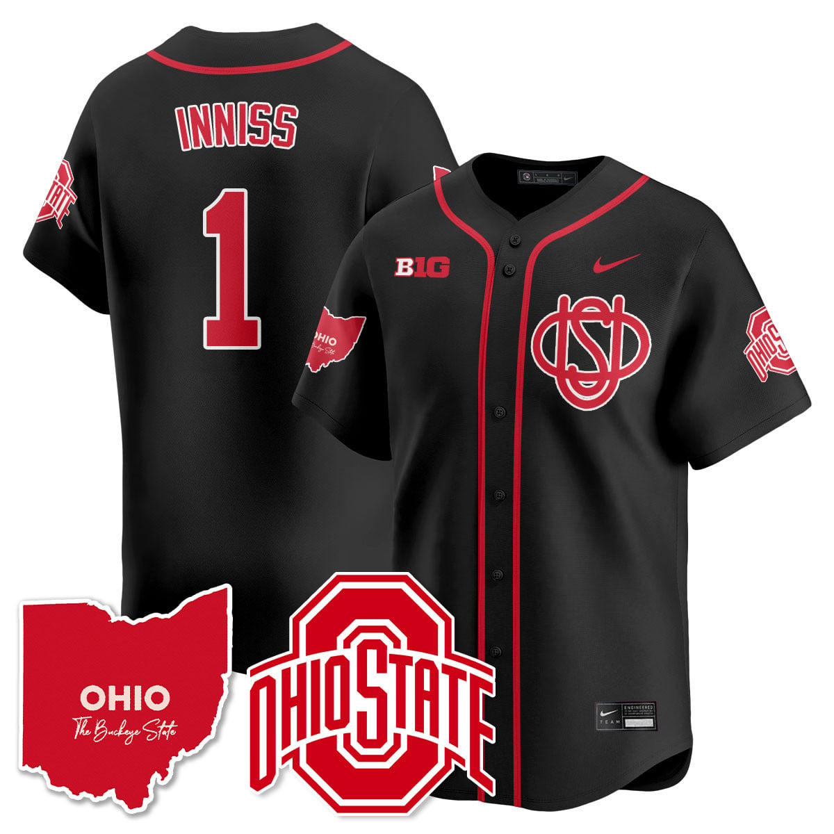 Women's Ohio State Buckeyes 2025 Wordmark Jersey - All Stitched