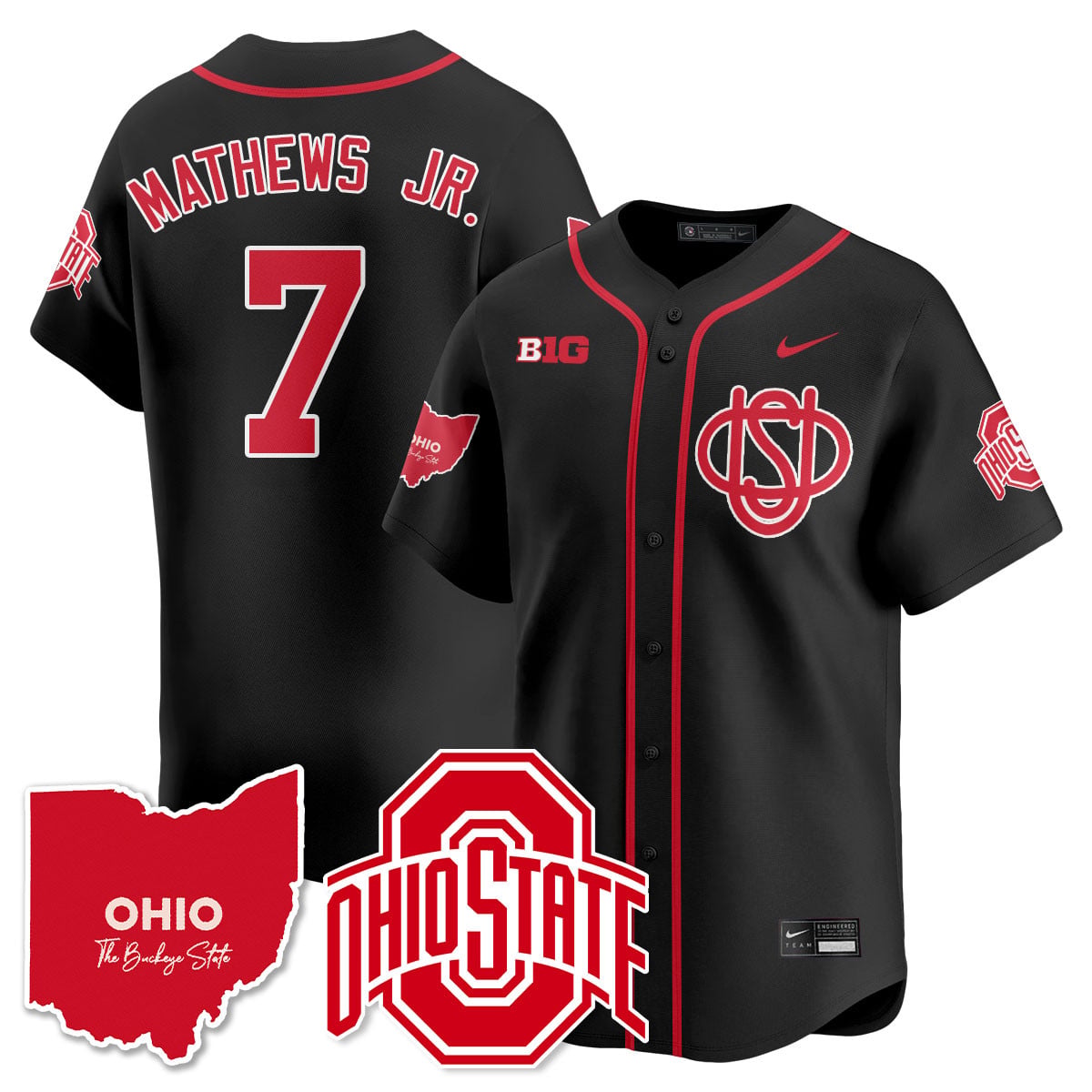 Women's Ohio State Buckeyes 2025 Wordmark Jersey - All Stitched