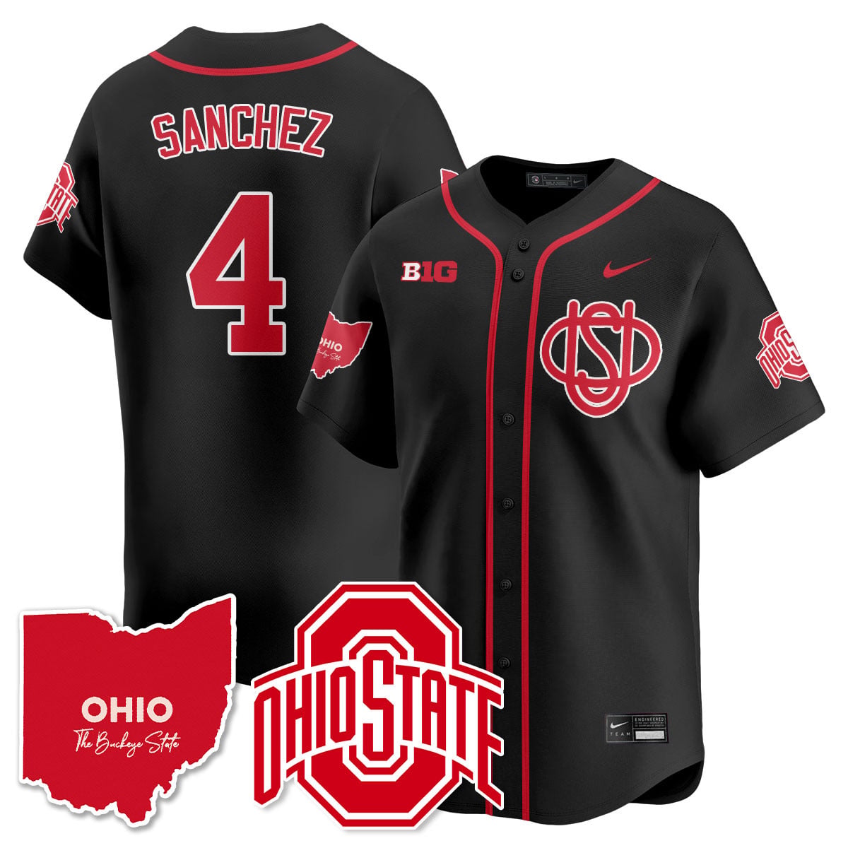 Women's Ohio State Buckeyes 2025 Wordmark Jersey - All Stitched