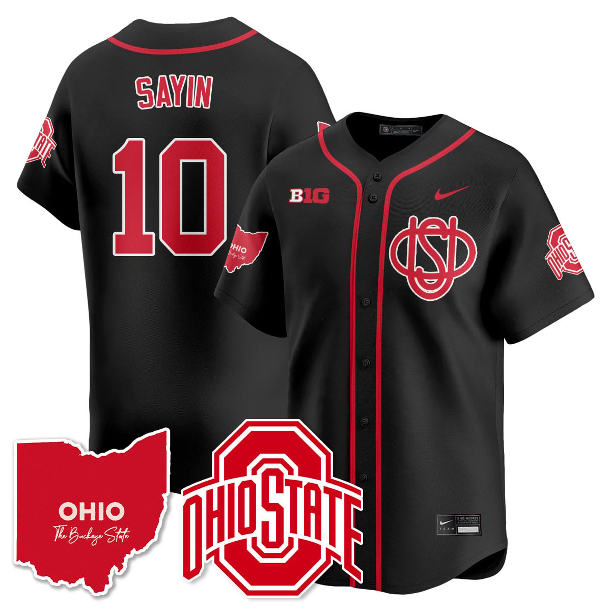 Women's Ohio State Buckeyes 2025 Wordmark Jersey - All Stitched