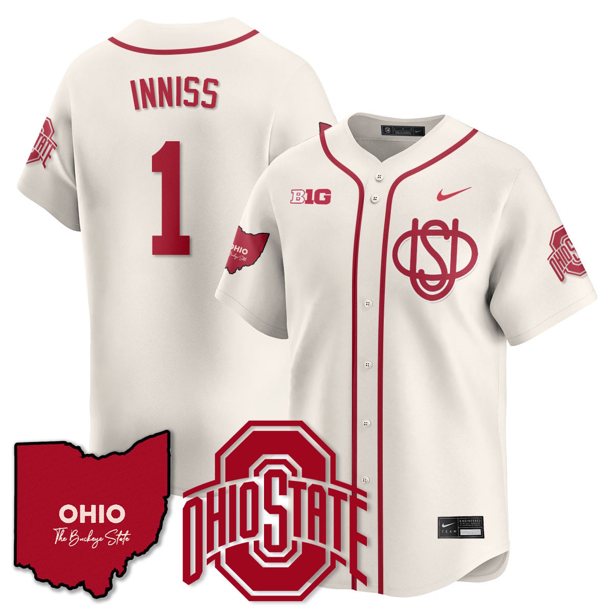 Women's Ohio State Buckeyes 2025 Wordmark Jersey - All Stitched