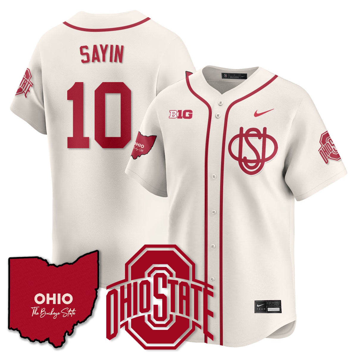 Women's Ohio State Buckeyes 2025 Wordmark Jersey - All Stitched