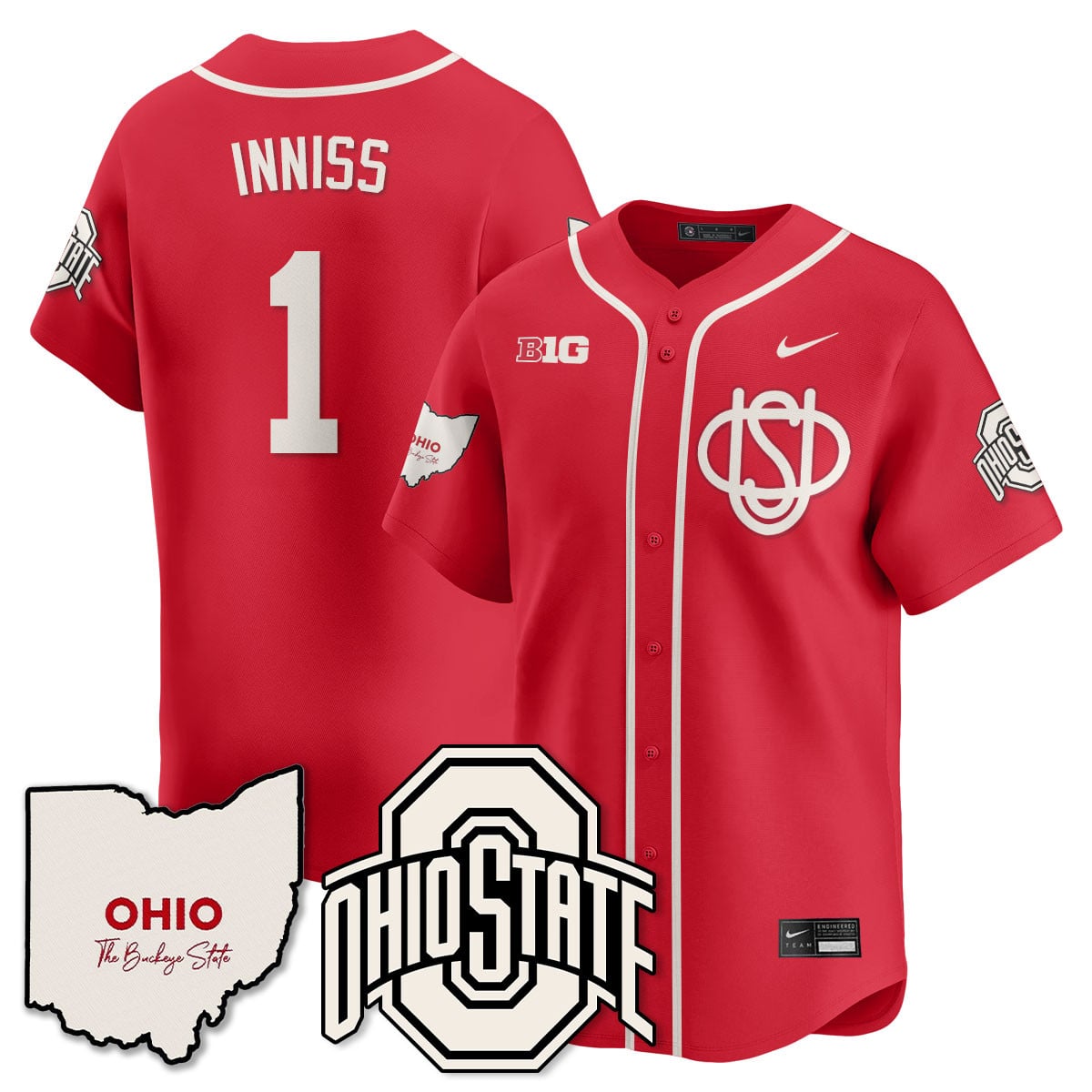 Women's Ohio State Buckeyes 2025 Wordmark Jersey - All Stitched