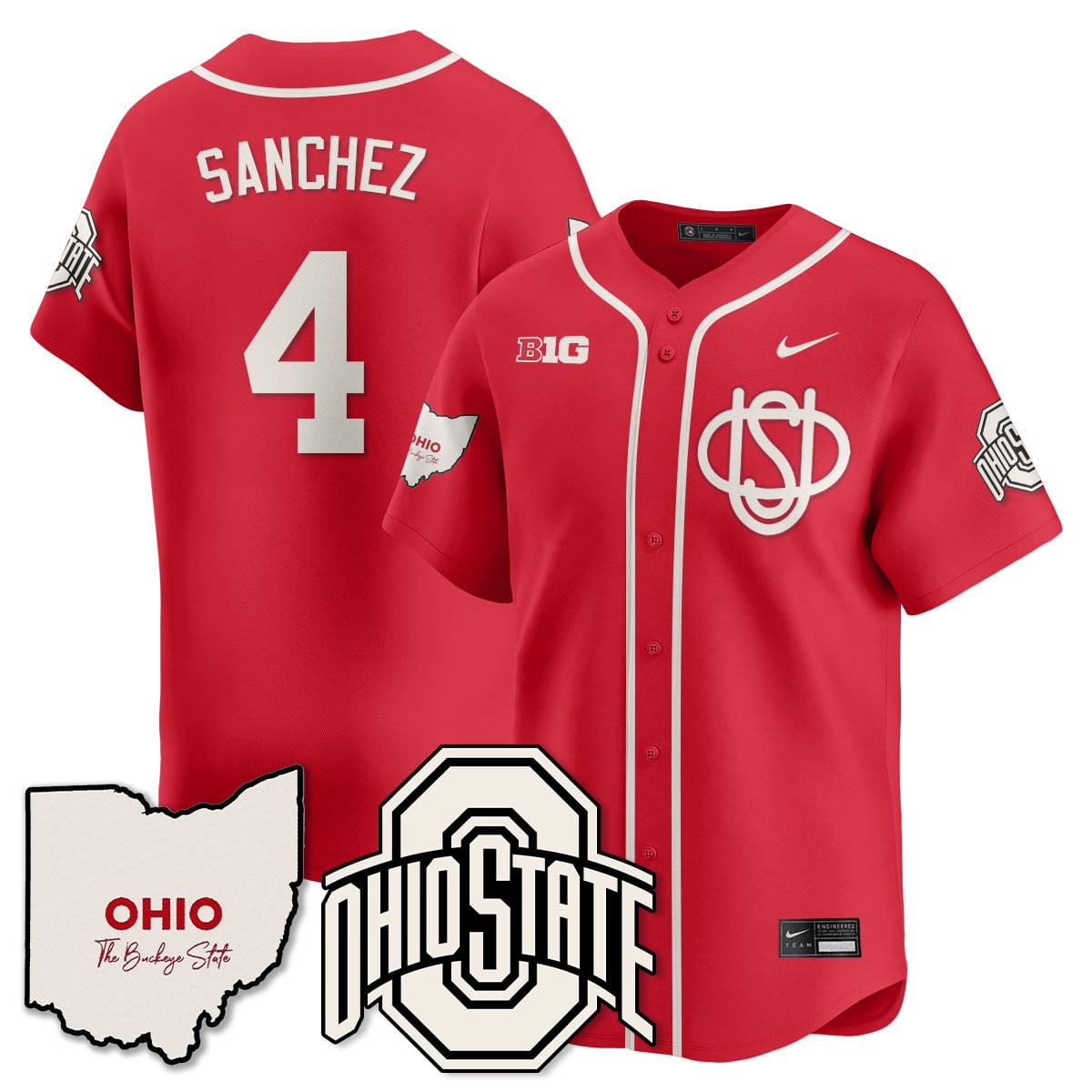 Women's Ohio State Buckeyes 2025 Wordmark Jersey - All Stitched