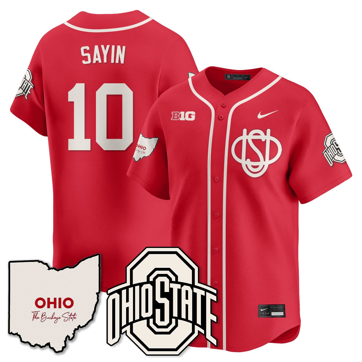 Women's Ohio State Buckeyes 2025 Wordmark Jersey - All Stitched