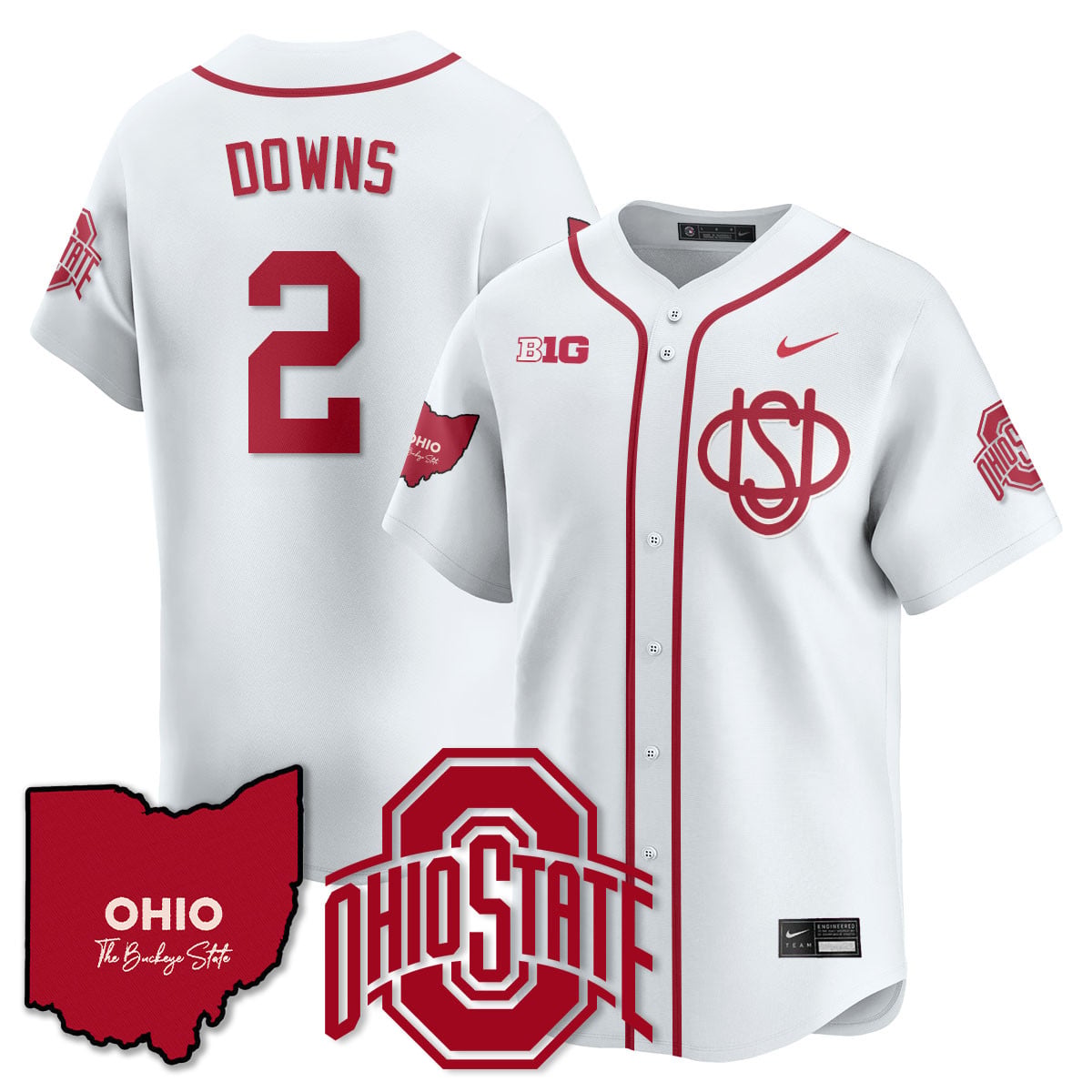 Women's Ohio State Buckeyes 2025 Wordmark Jersey - All Stitched