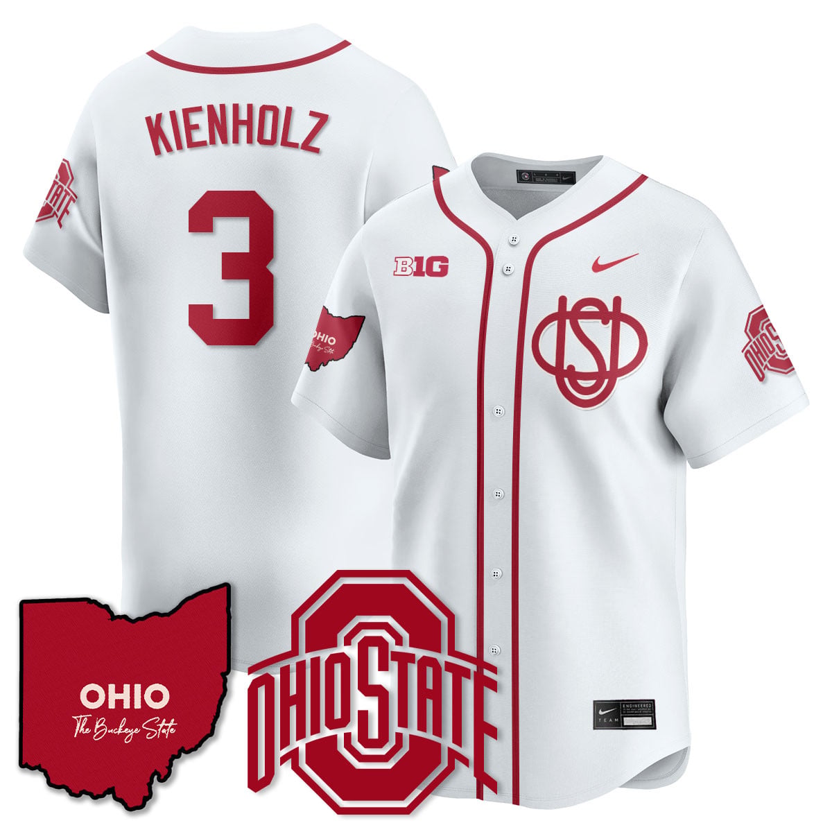 Women's Ohio State Buckeyes 2025 Wordmark Jersey - All Stitched