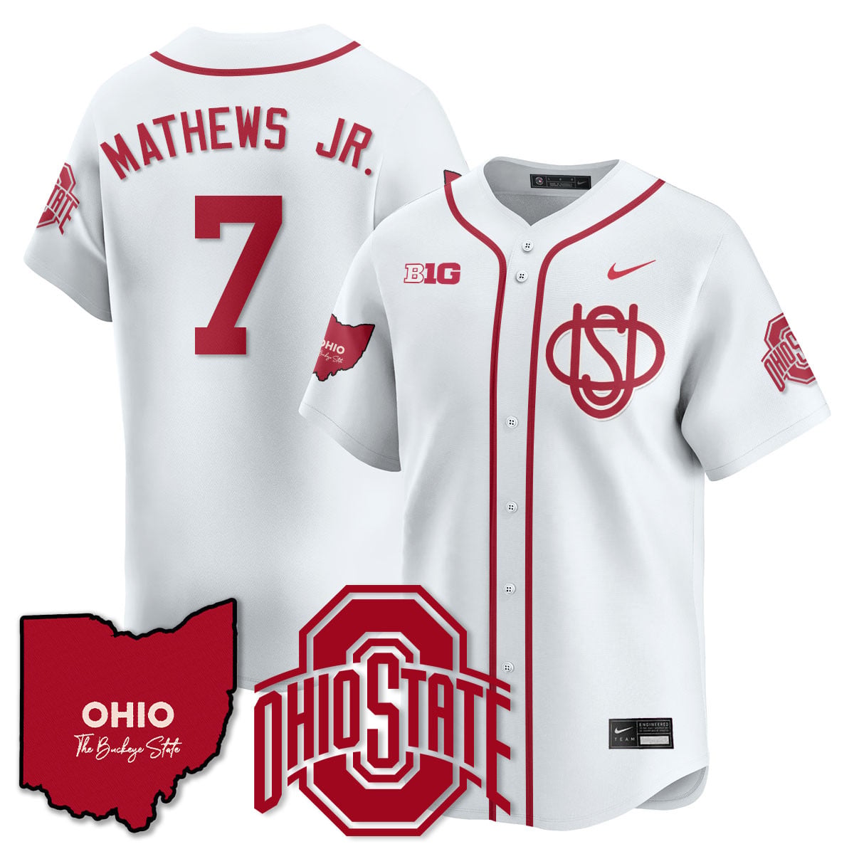 Women's Ohio State Buckeyes 2025 Wordmark Jersey - All Stitched