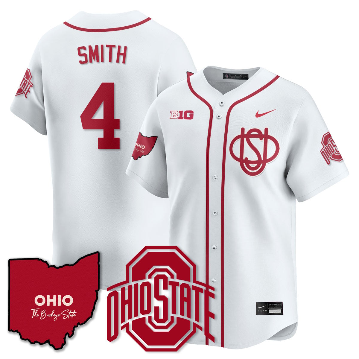 Women's Ohio State Buckeyes 2025 Wordmark Jersey - All Stitched