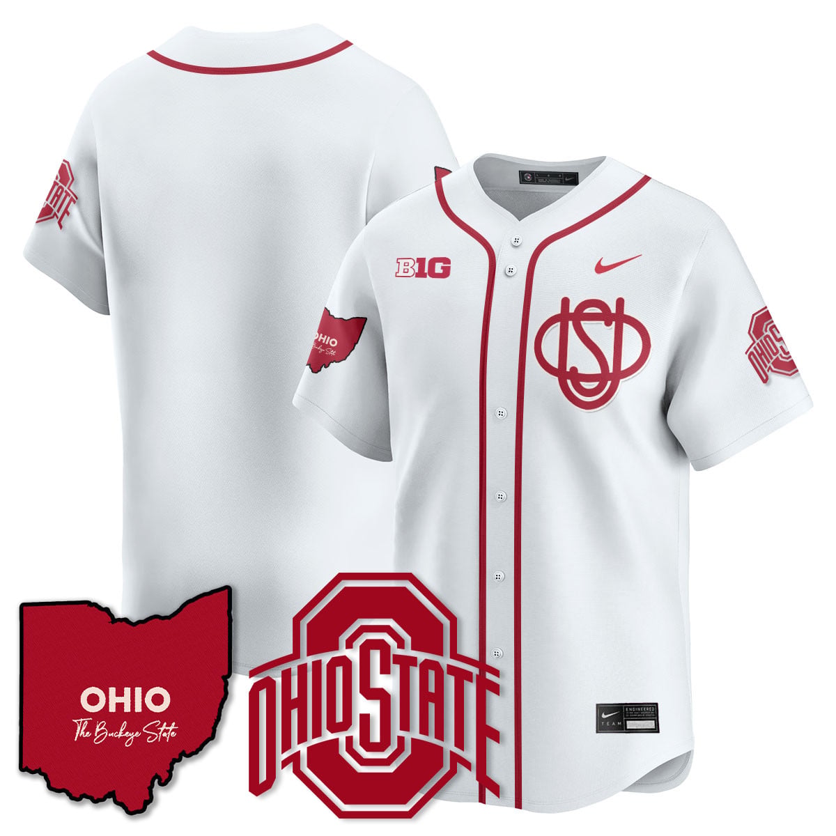 Women's Ohio State Buckeyes 2025 Wordmark Jersey - All Stitched