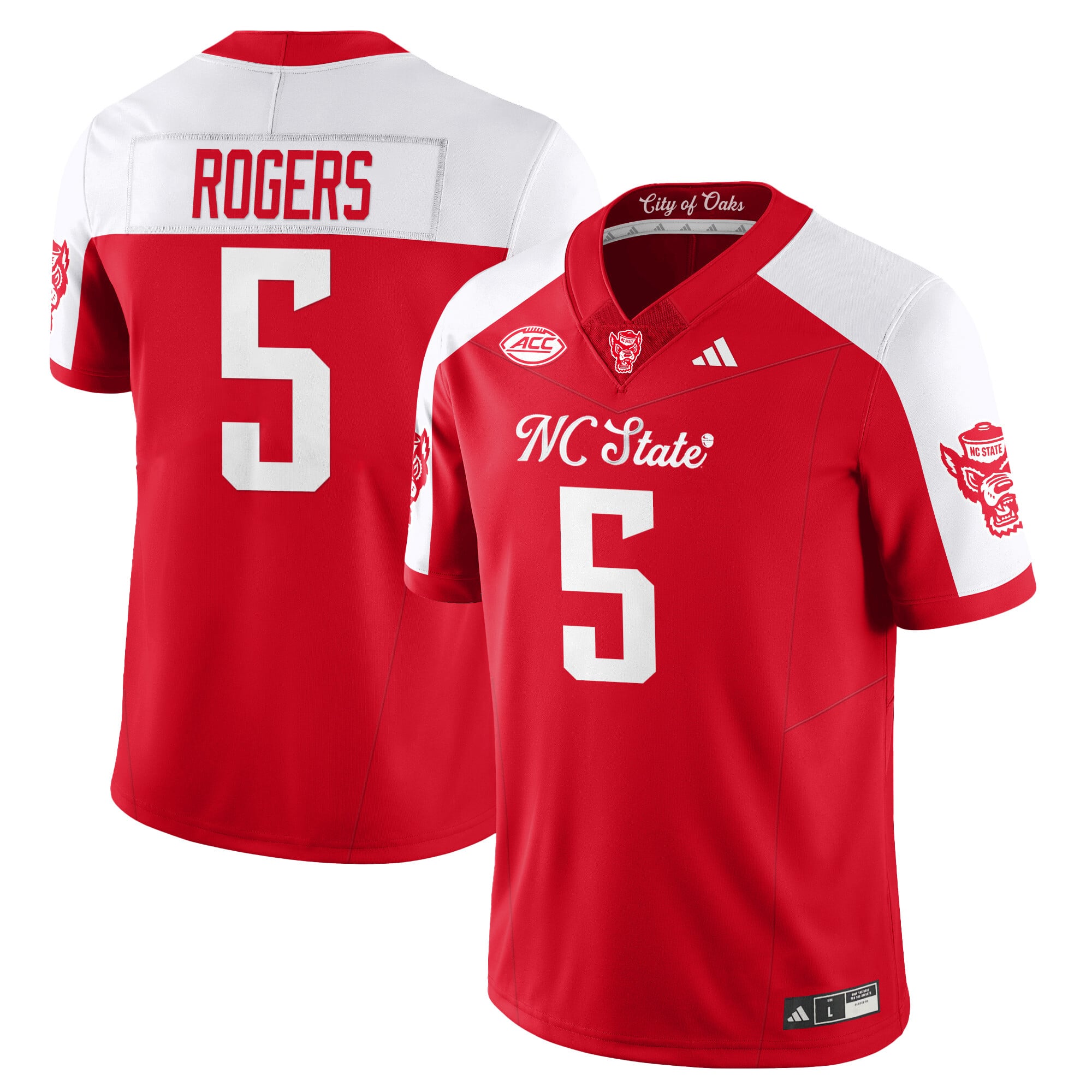 Women's NC State Wolfpack Football "City of Oaks" Jersey - All Stitched