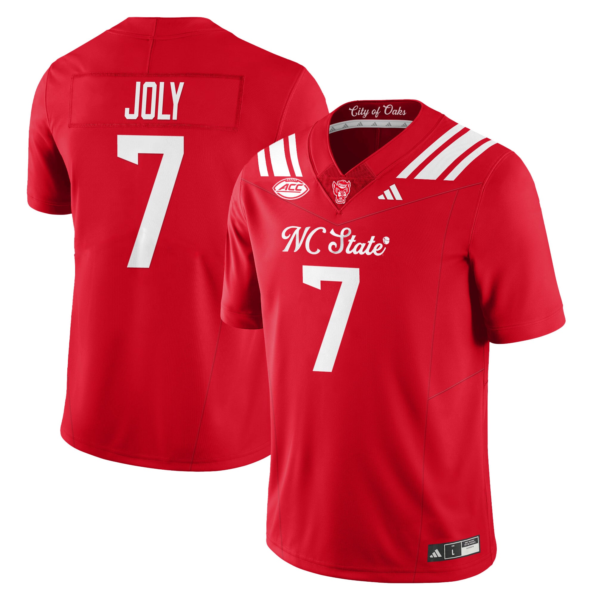 Women's NC State Wolfpack Football "City of Oaks" Jersey - All Stitched