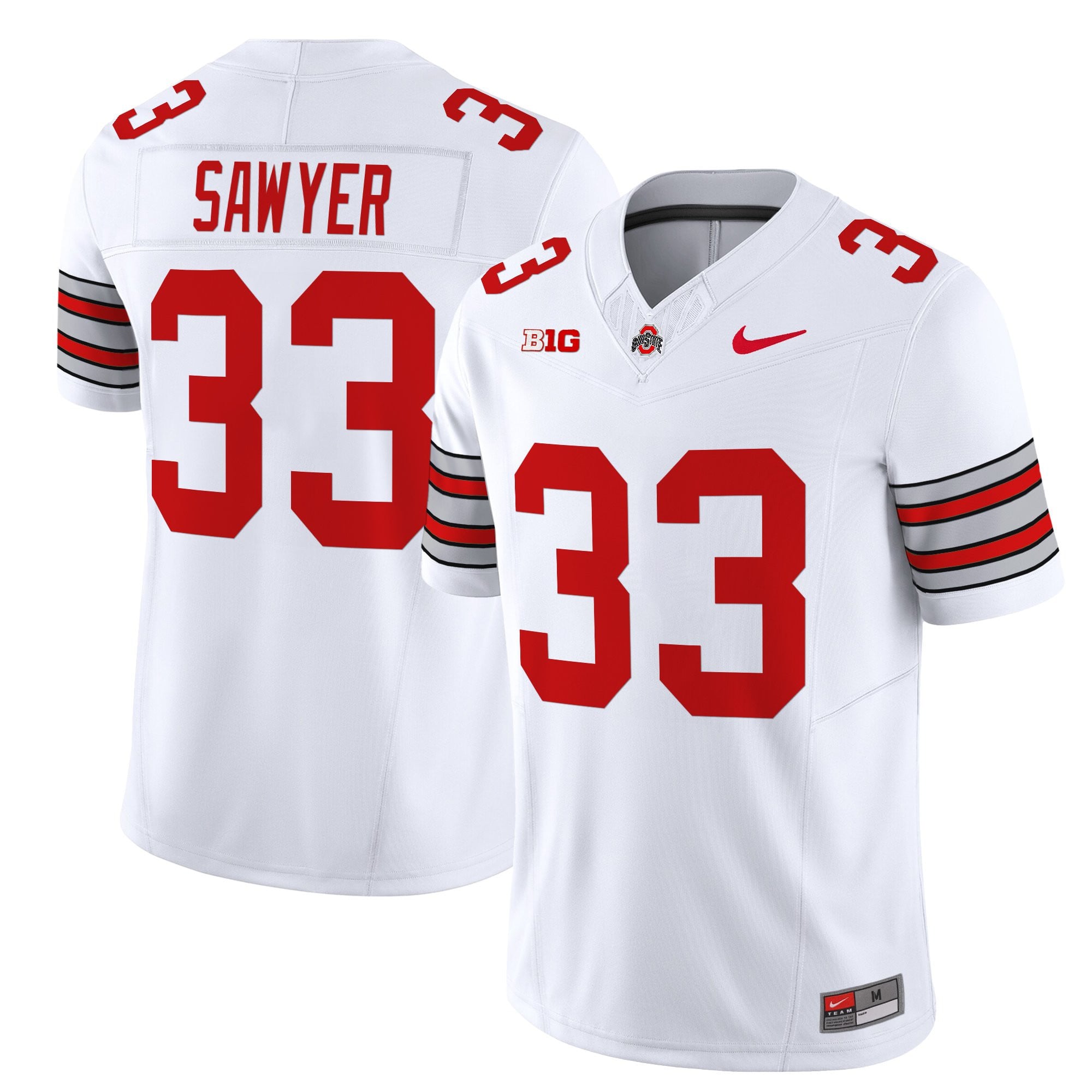 Women's Ohio State Buckeyes 'Heritage Stripe' 2025/26 Vapor Limited Jersey - All Stitched