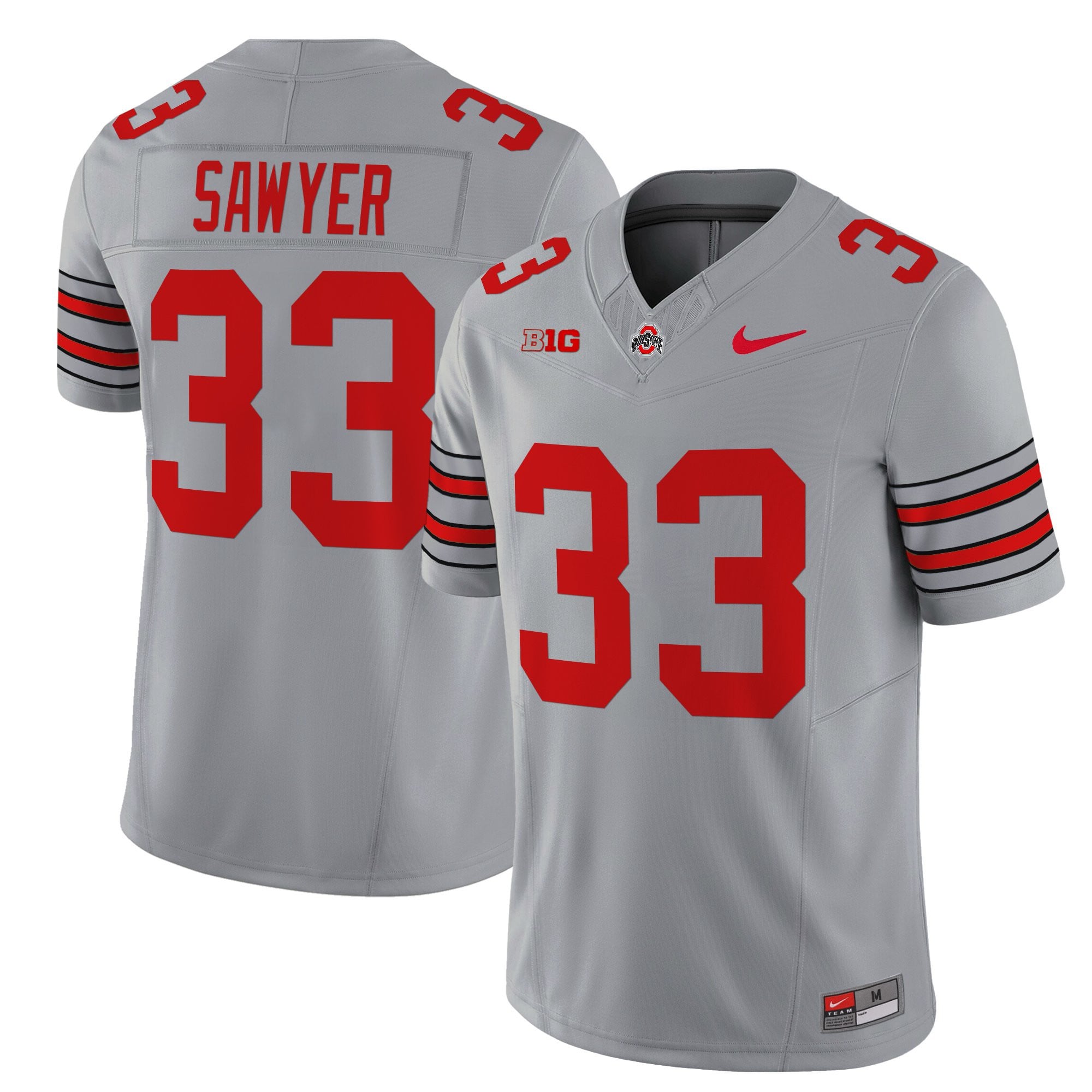 Women's Ohio State Buckeyes 'Heritage Stripe' 2025/26 Vapor Limited Jersey - All Stitched