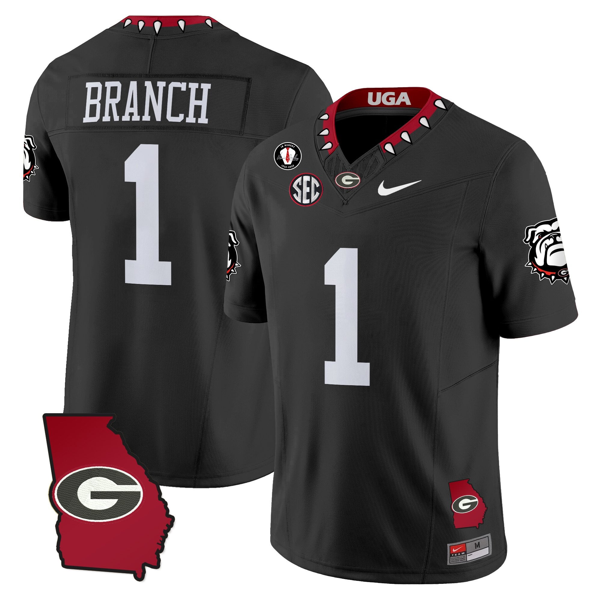Women's Georgia Bulldogs 2025 Georgia Map & Vince Dooley Patch Vapor Limited Jersey - All Stitched