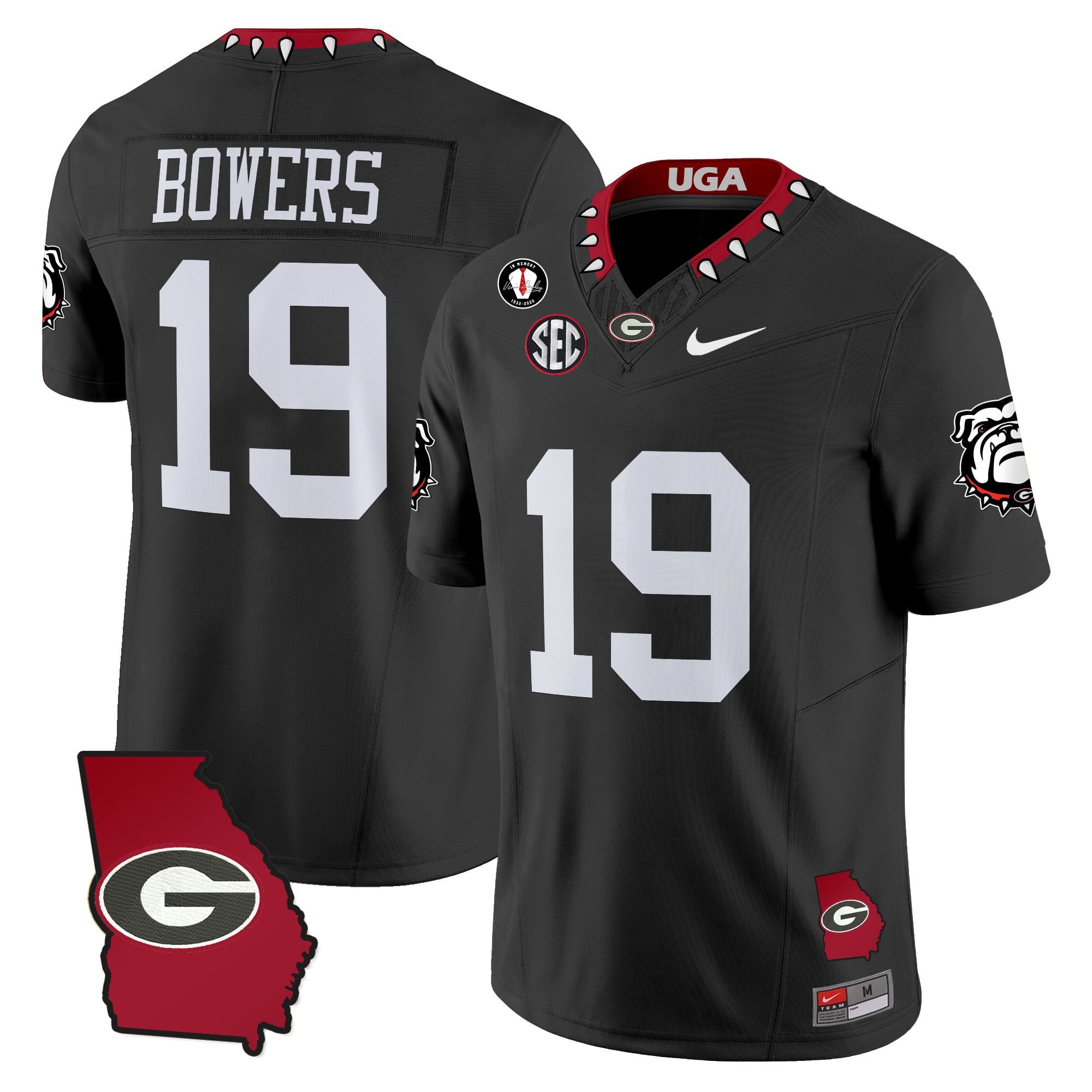 Women's Georgia Bulldogs 2025 Georgia Map & Vince Dooley Patch Vapor Limited Jersey - All Stitched