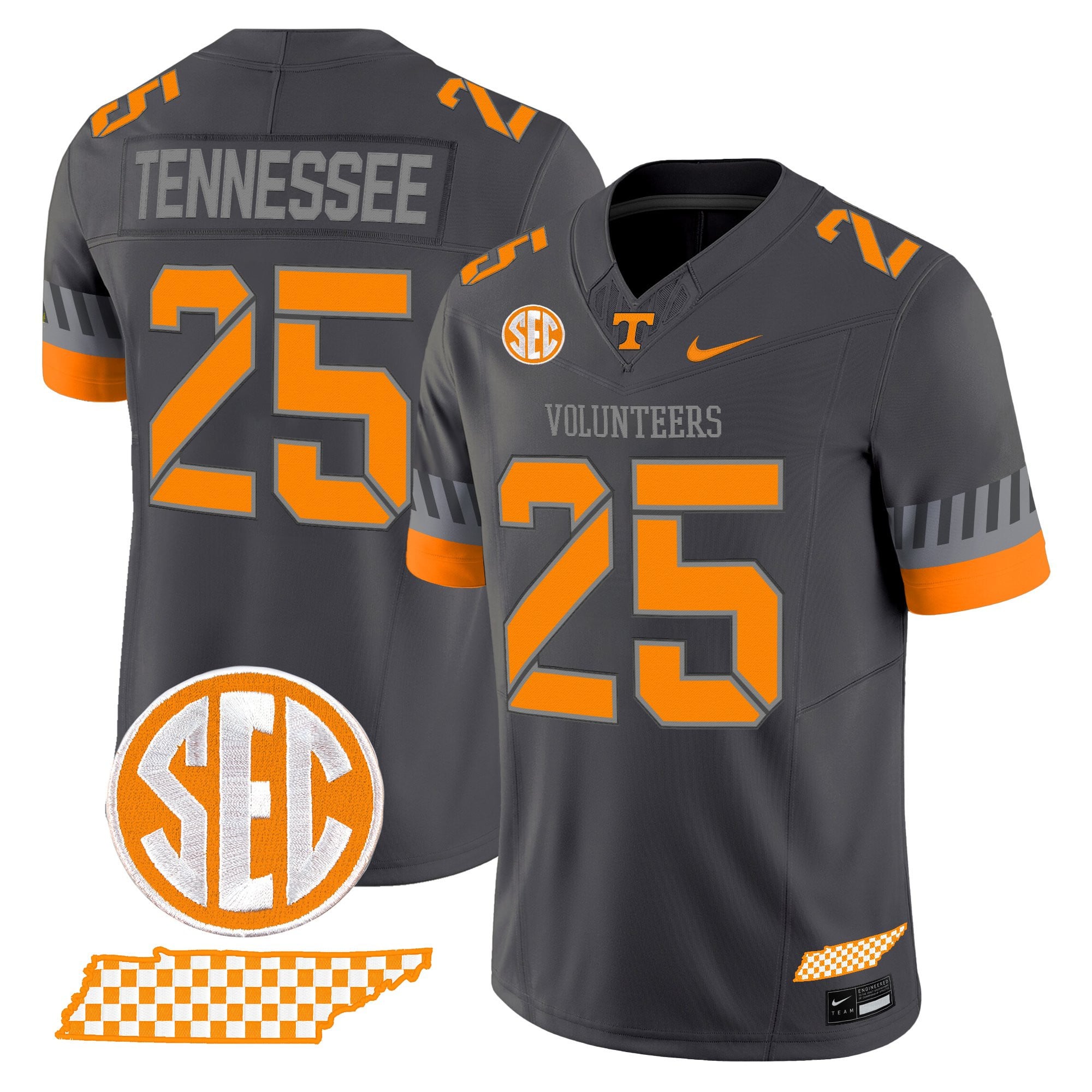 Women's Tennessee Volunteers 2025 'Smokey Grey Series' Vapor Limited Jersey V2 - All Stitched