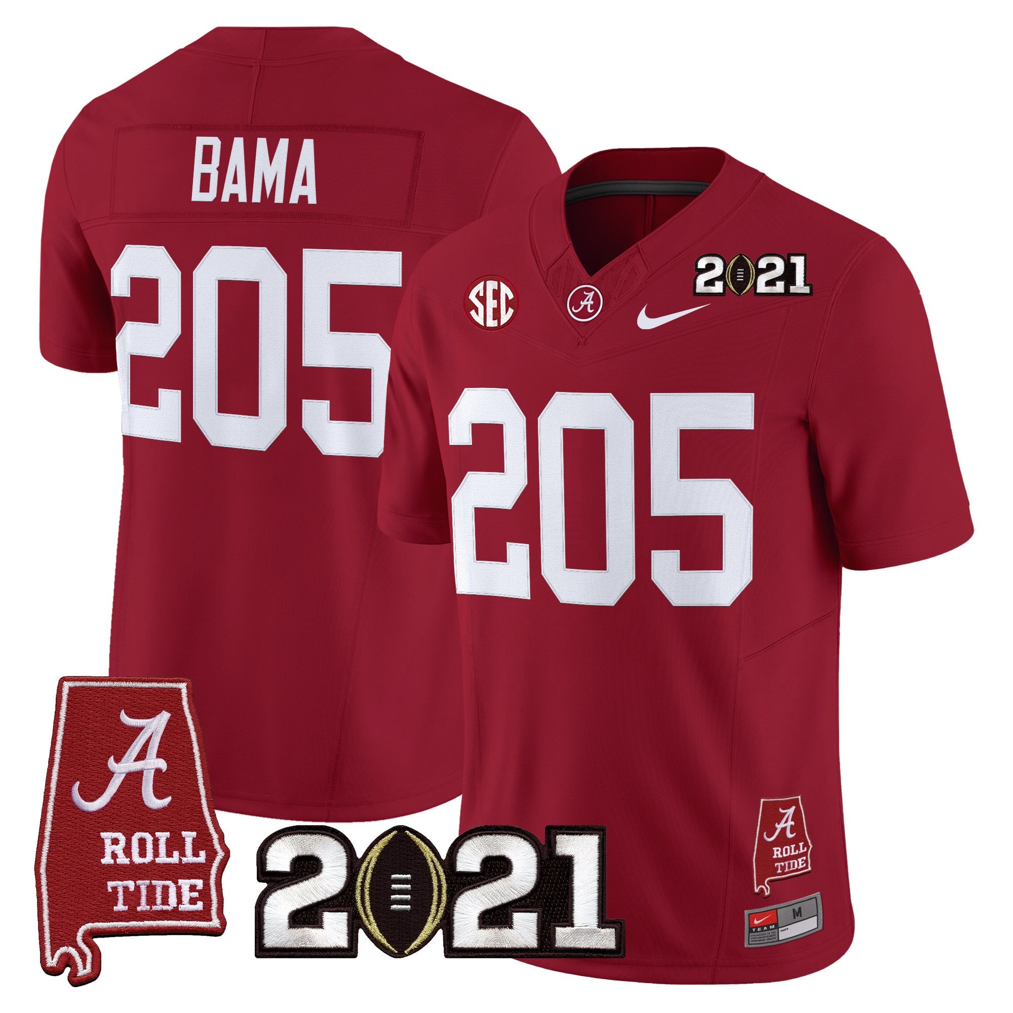 Women's Alabama Crimson Tide '2021 CFP National Championship' Vapor Limited Jersey - Alabama Map - All Stitched