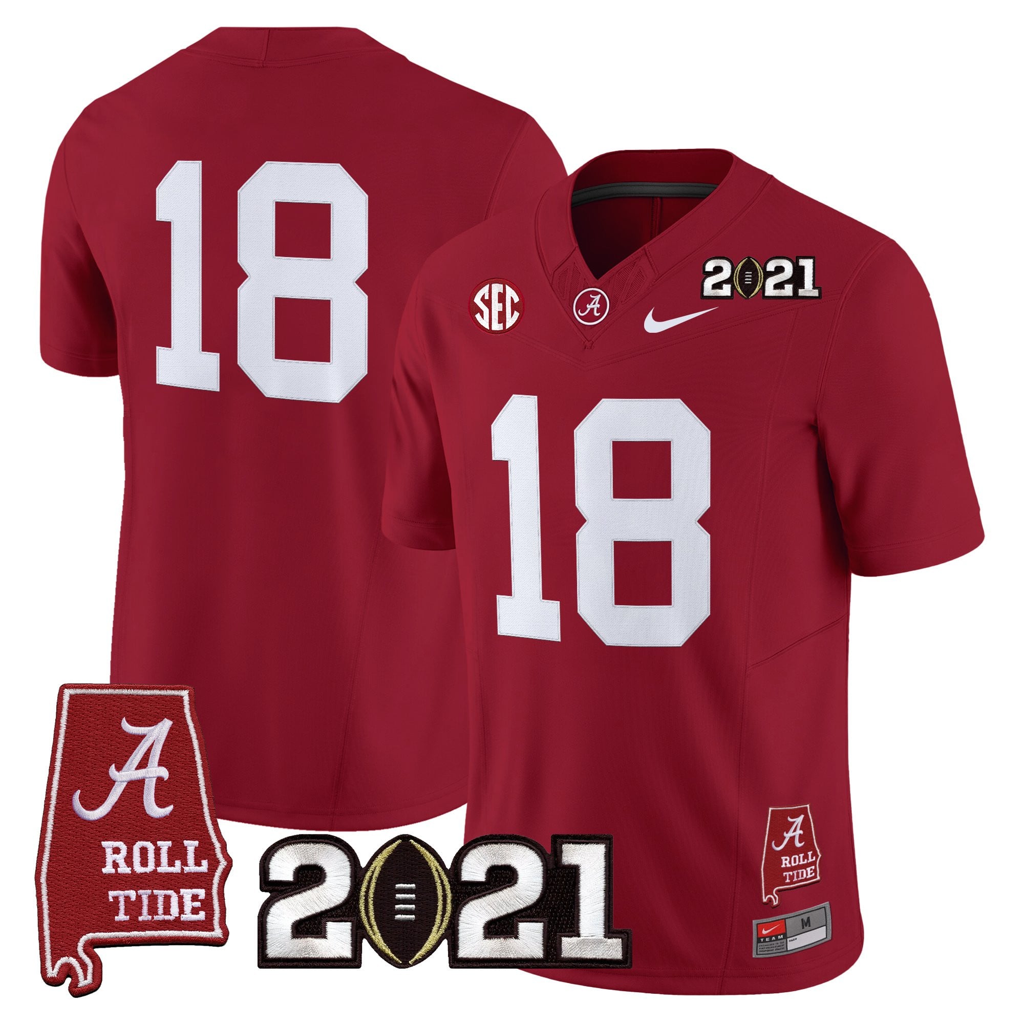 Women's Alabama Crimson Tide '2021 CFP National Championship' Vapor Limited Jersey - Alabama Map - All Stitched