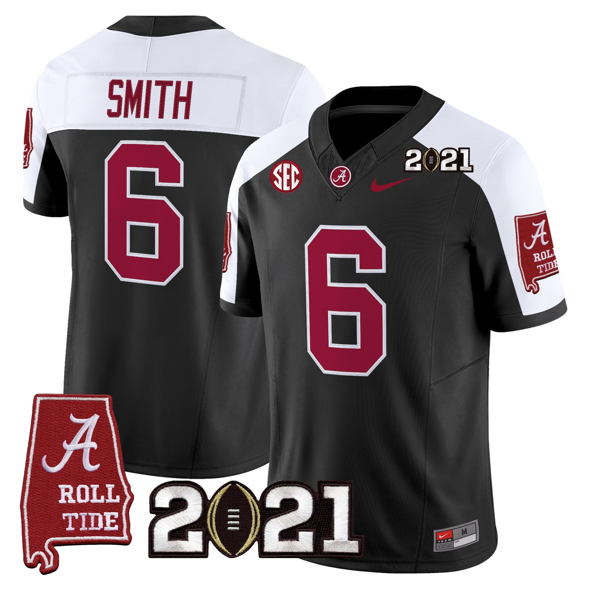 Women's Alabama Crimson Tide '2021 CFP National Championship' Vapor Limited Jersey - Alabama Map - All Stitched