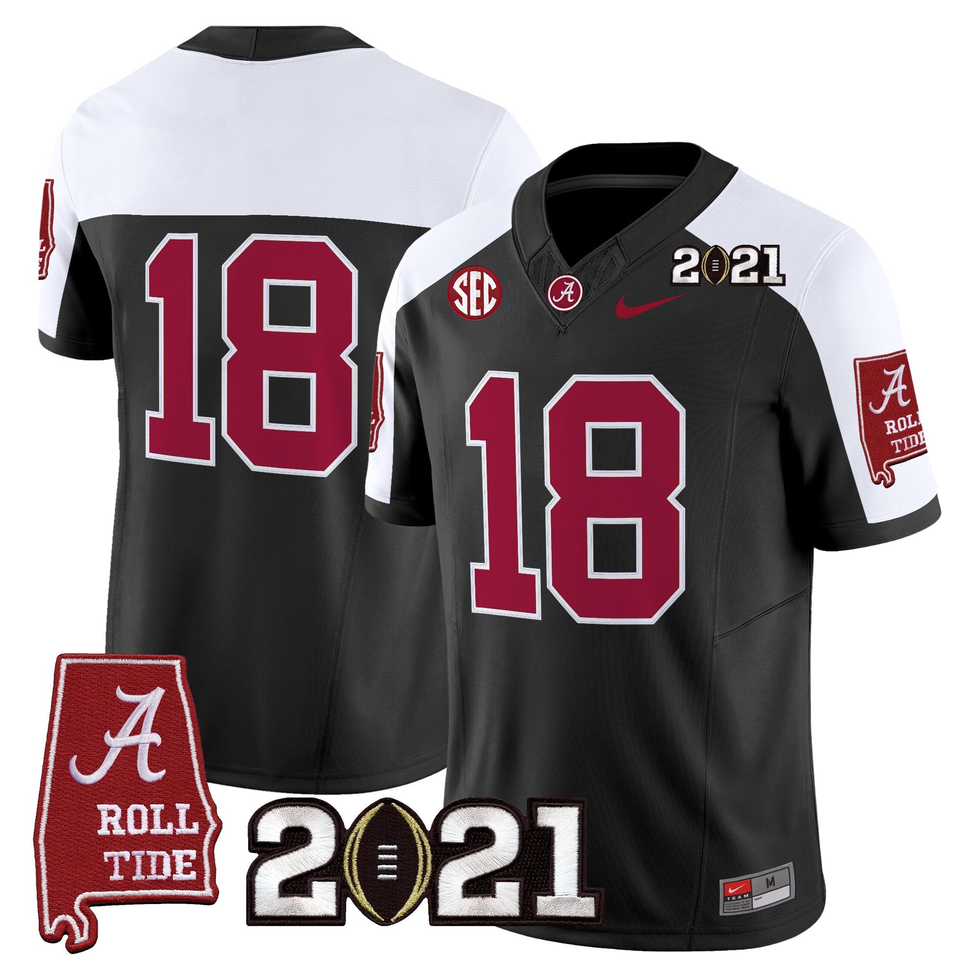 Women's Alabama Crimson Tide '2021 CFP National Championship' Vapor Limited Jersey - Alabama Map - All Stitched