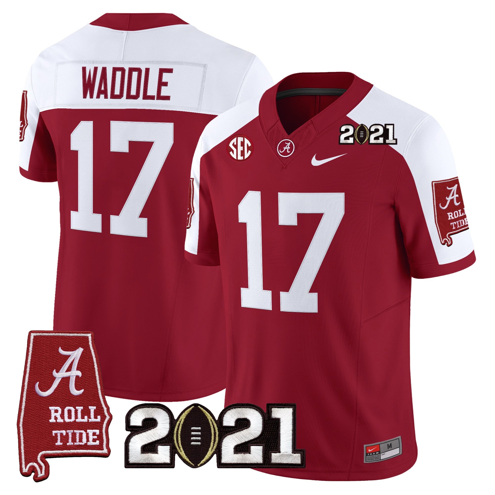 Women's Alabama Crimson Tide '2021 CFP National Championship' Vapor Limited Jersey - Alabama Map - All Stitched