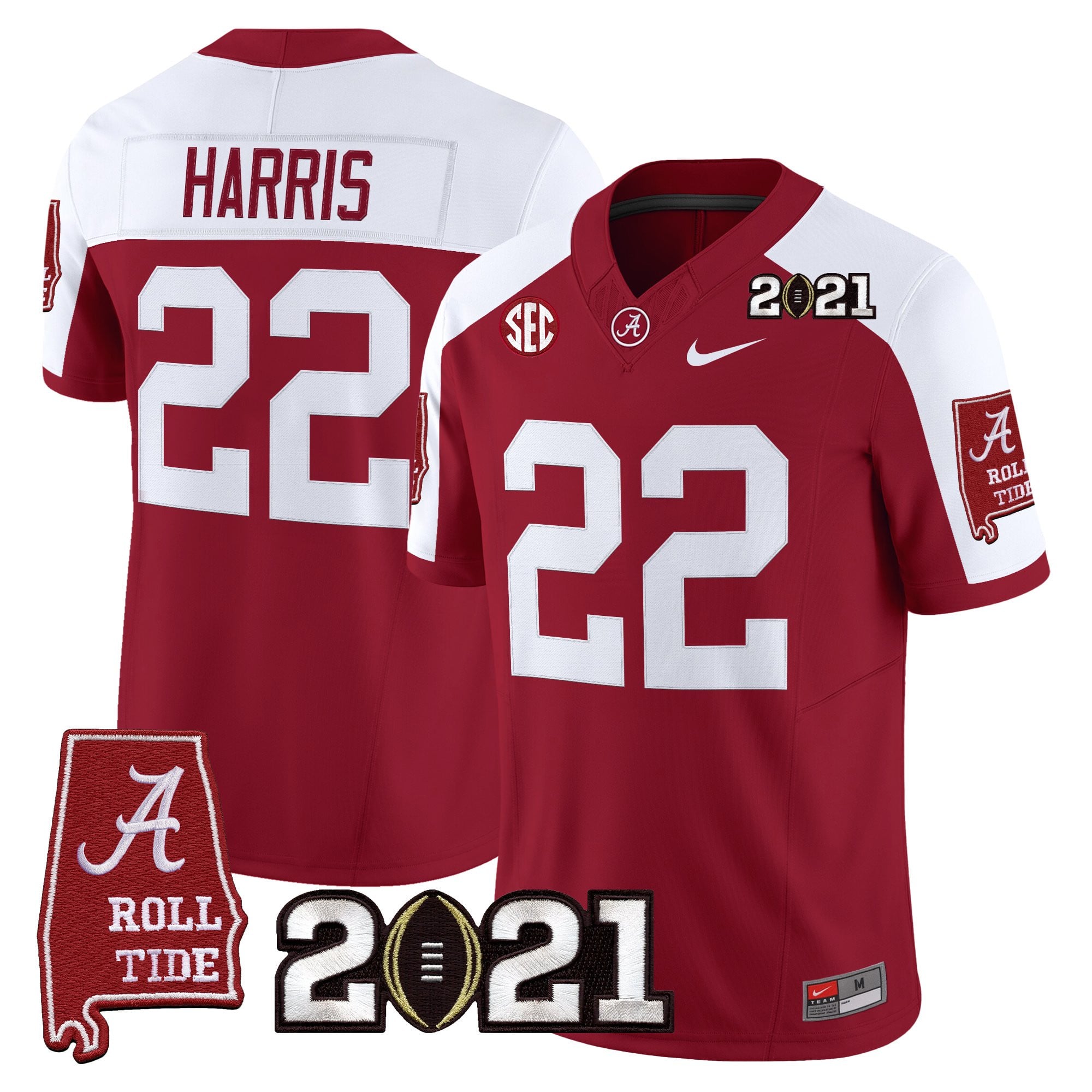 Women's Alabama Crimson Tide '2021 CFP National Championship' Vapor Limited Jersey - Alabama Map - All Stitched