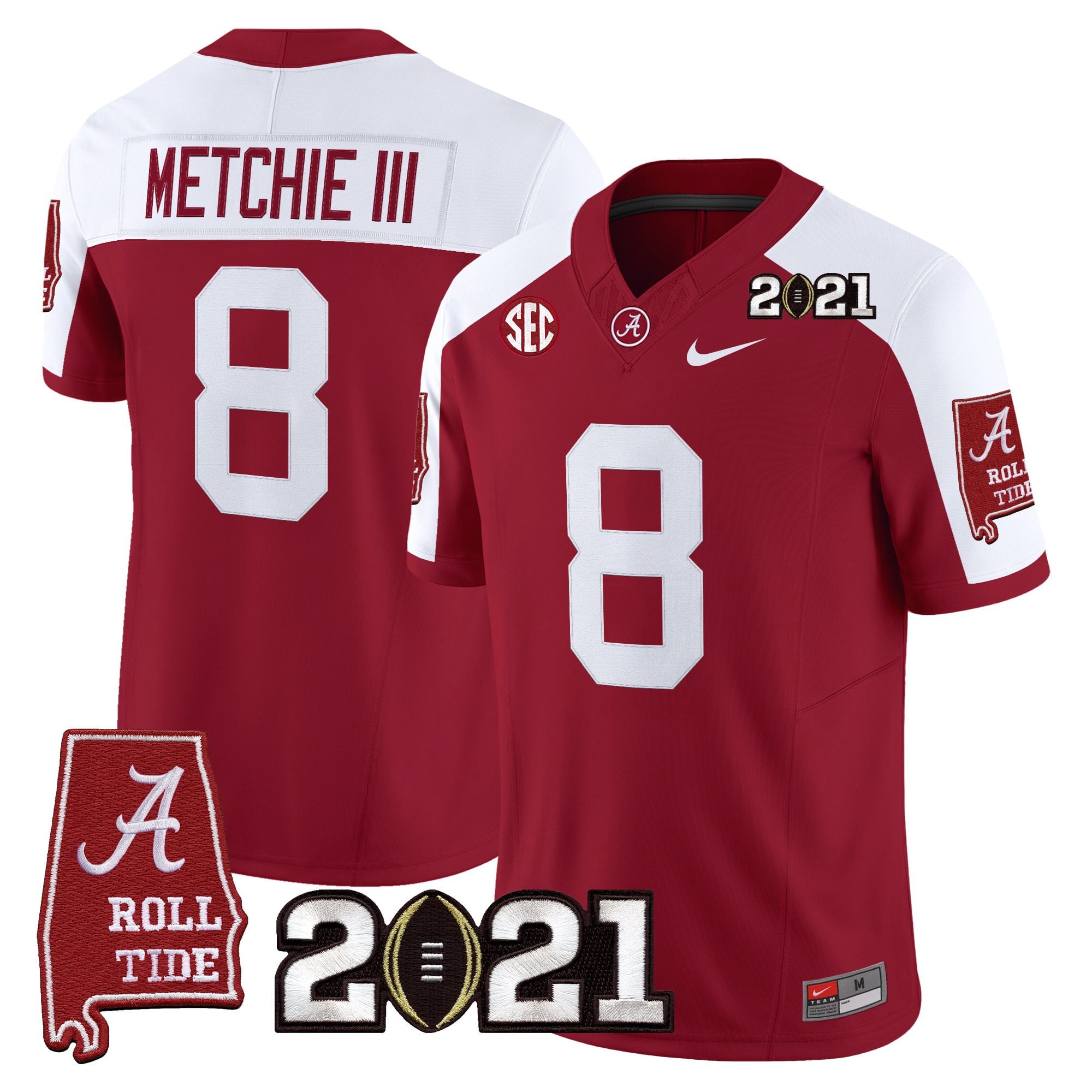 Women's Alabama Crimson Tide '2021 CFP National Championship' Vapor Limited Jersey - Alabama Map - All Stitched
