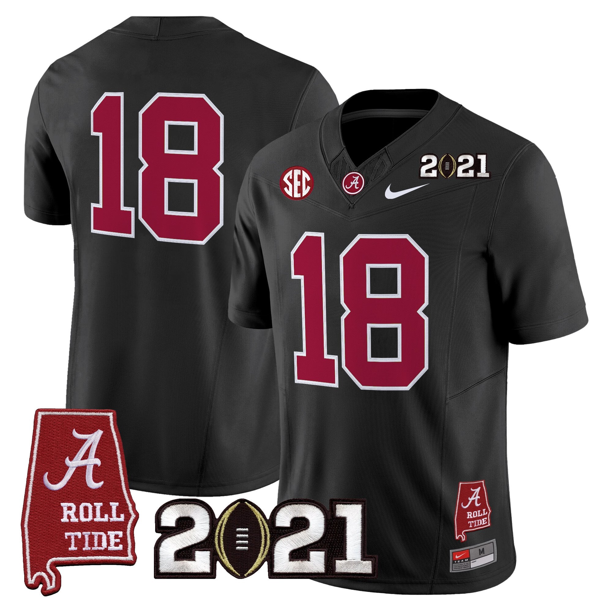 Women's Alabama Crimson Tide '2021 CFP National Championship' Vapor Limited Jersey - Alabama Map - All Stitched
