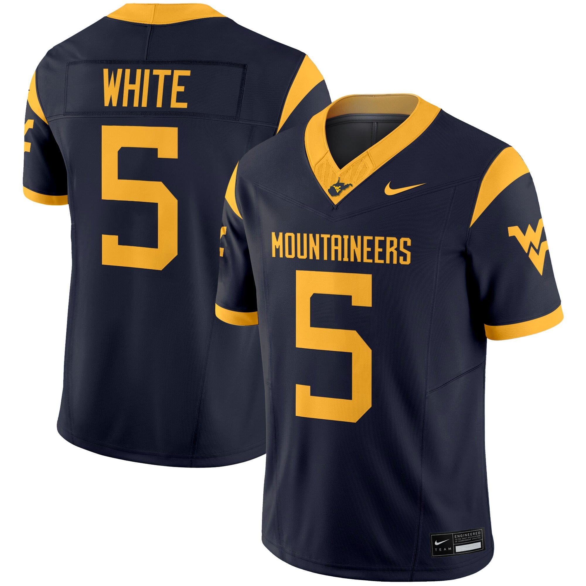 Women's West Virginia Mountaineers 2025 Vapor Limited Jersey - All Stitched