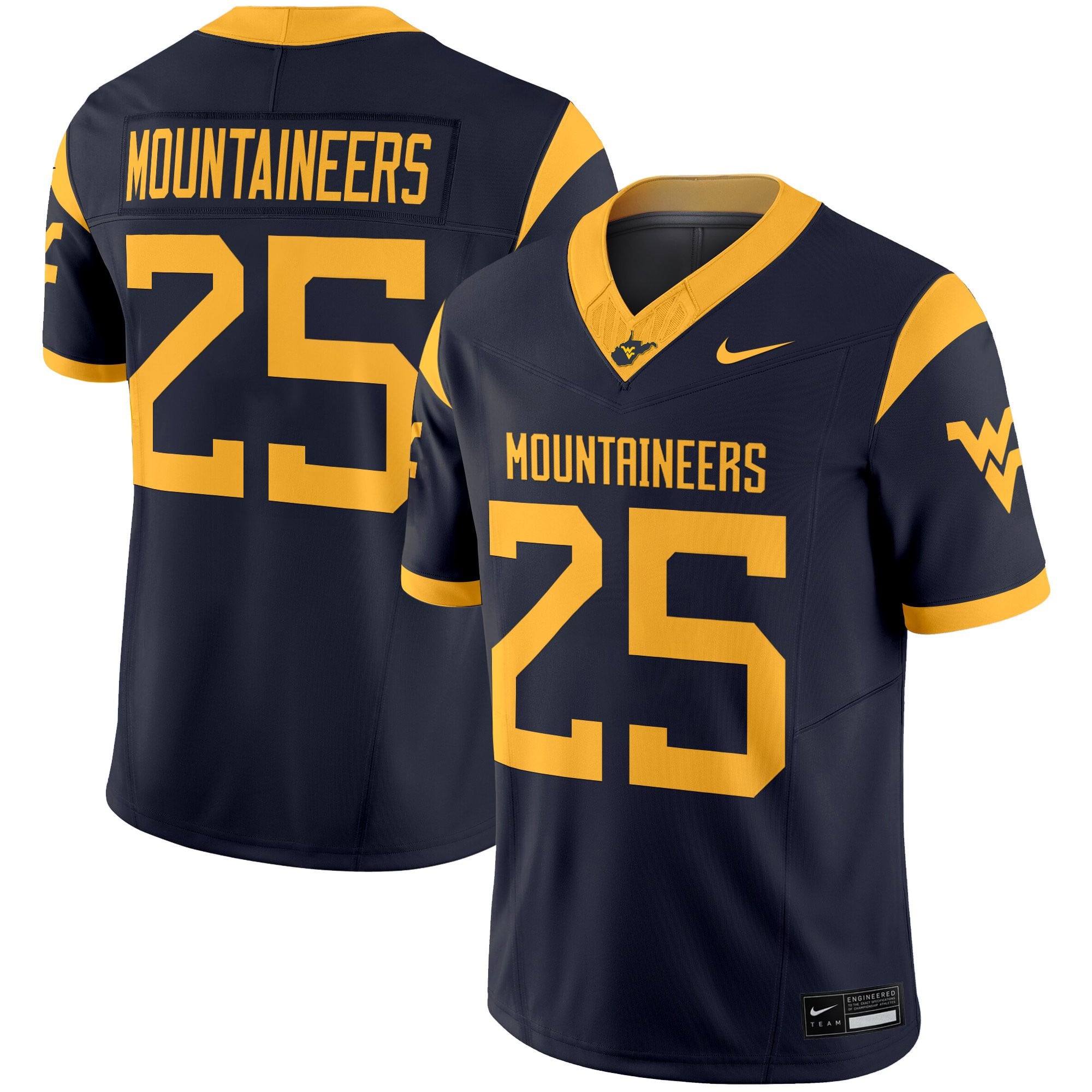 Women's West Virginia Mountaineers 2025 Vapor Limited Jersey - All Stitched