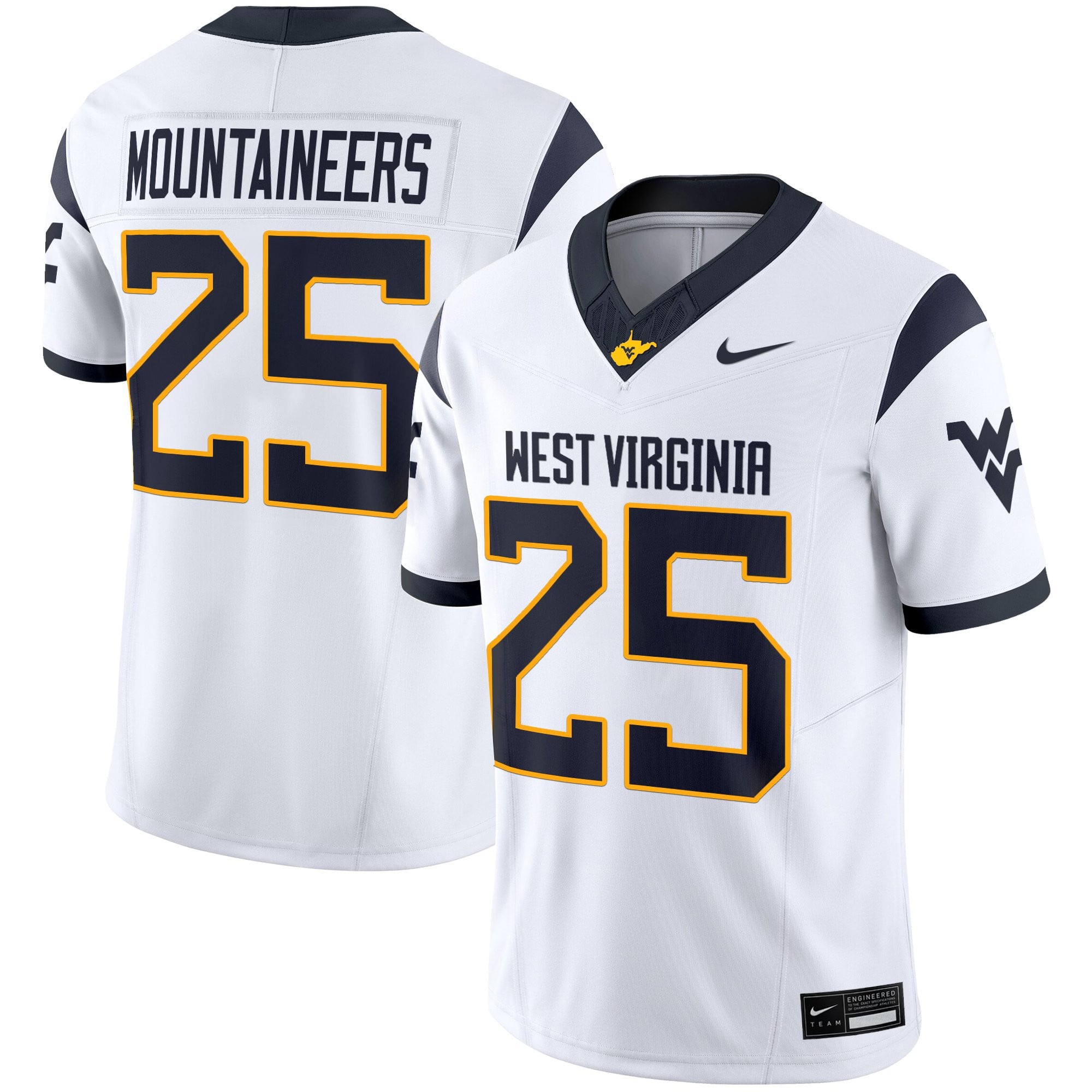 Women's West Virginia Mountaineers 2025 Vapor Limited Jersey - All Stitched
