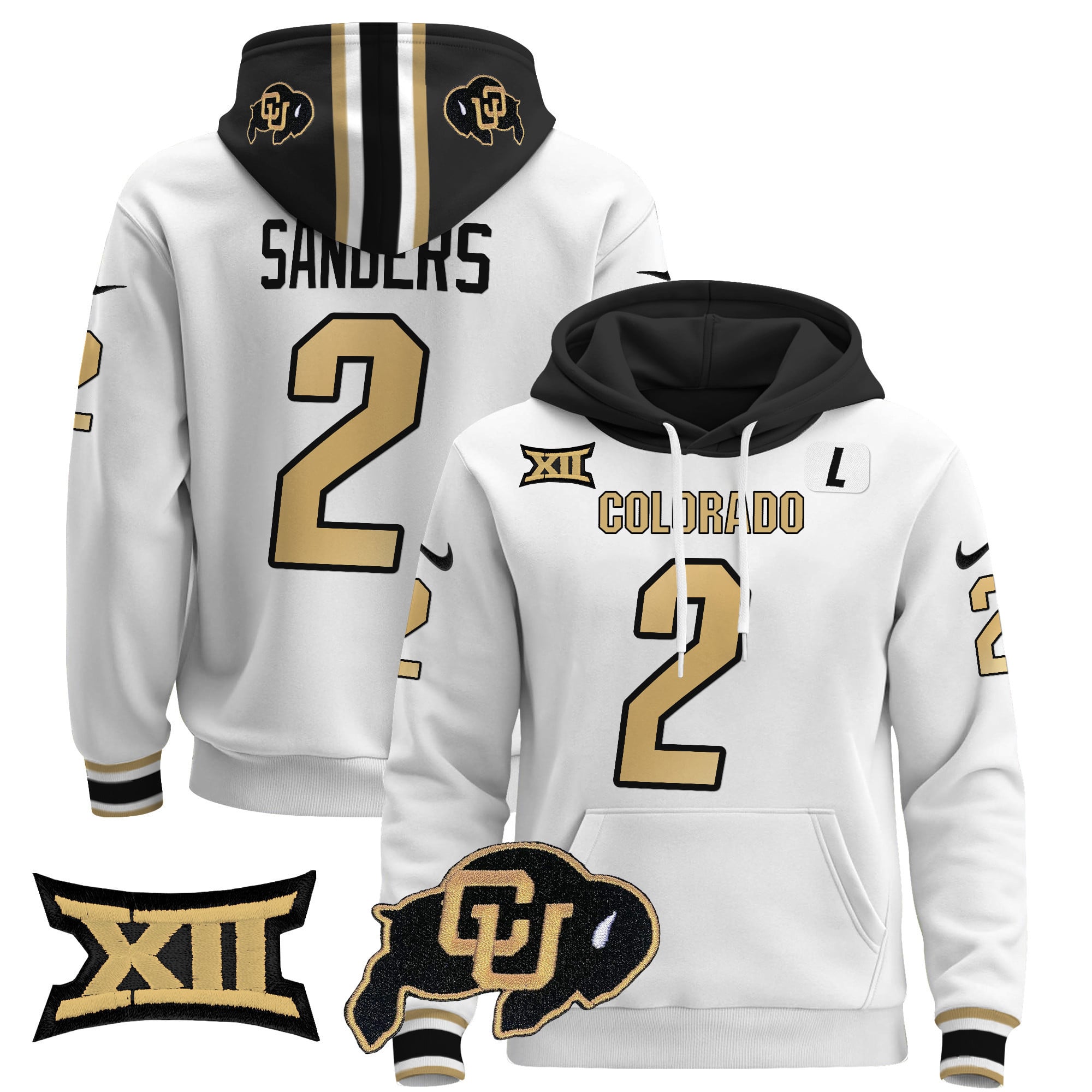 Unisex Colorado Buffaloes Pullover Hoodie - Big 12 XII Patch