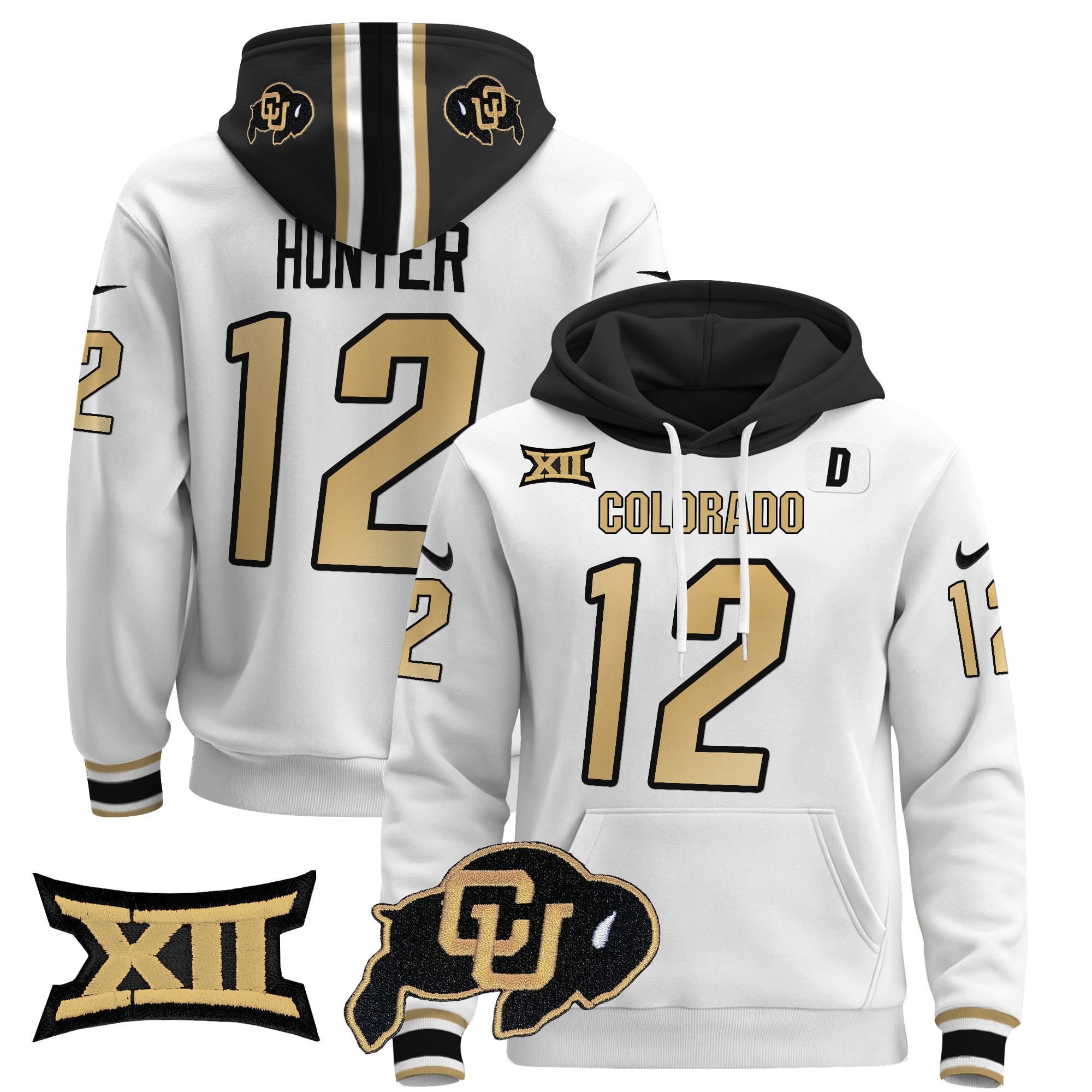 Unisex Colorado Buffaloes Pullover Hoodie - Big 12 XII Patch