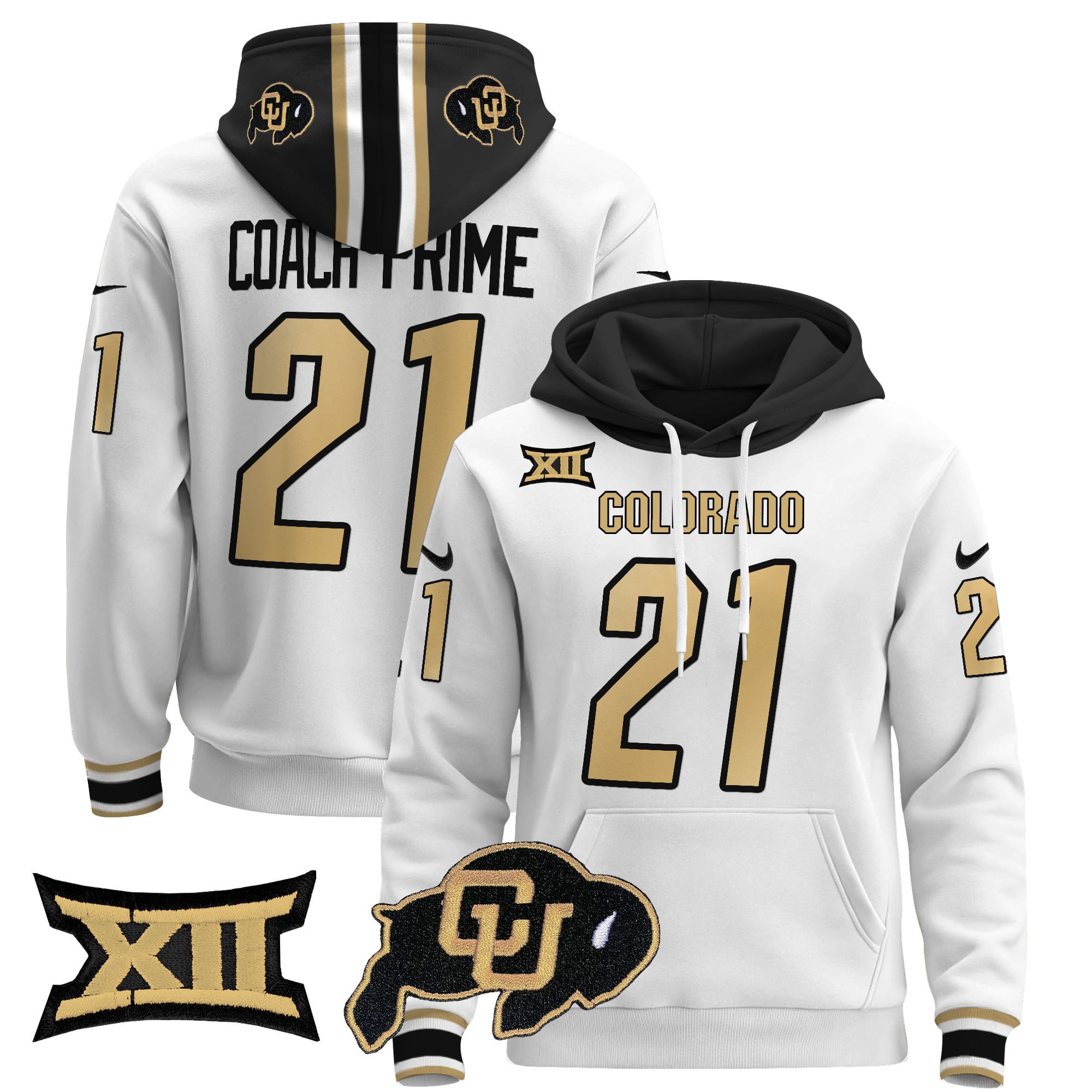 Unisex Colorado Buffaloes Pullover Hoodie - Big 12 XII Patch
