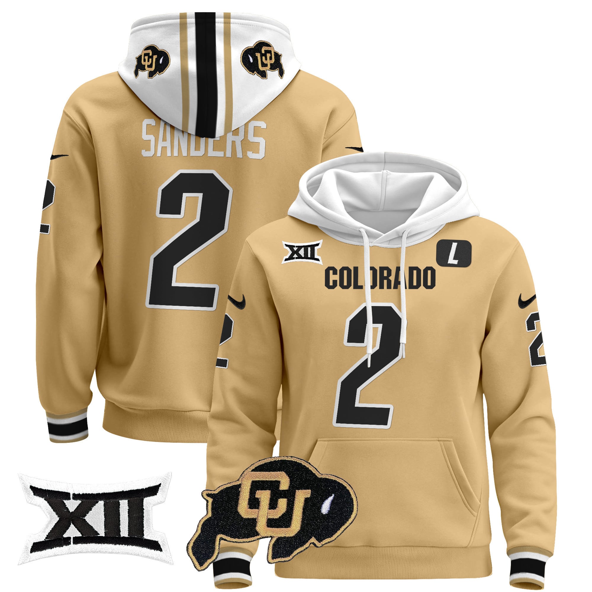 Unisex Colorado Buffaloes Pullover Hoodie - Big 12 XII Patch