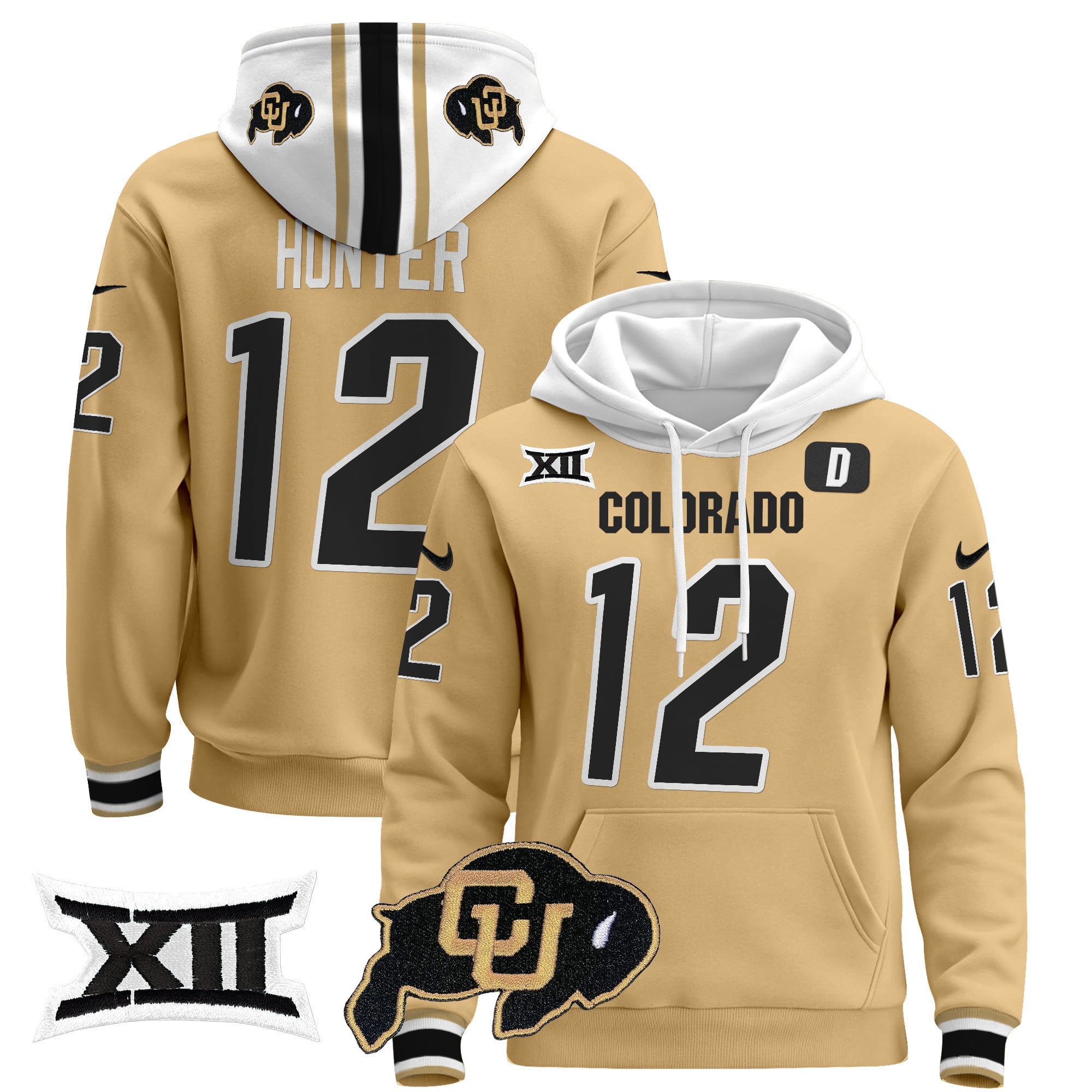 Unisex Colorado Buffaloes Pullover Hoodie - Big 12 XII Patch