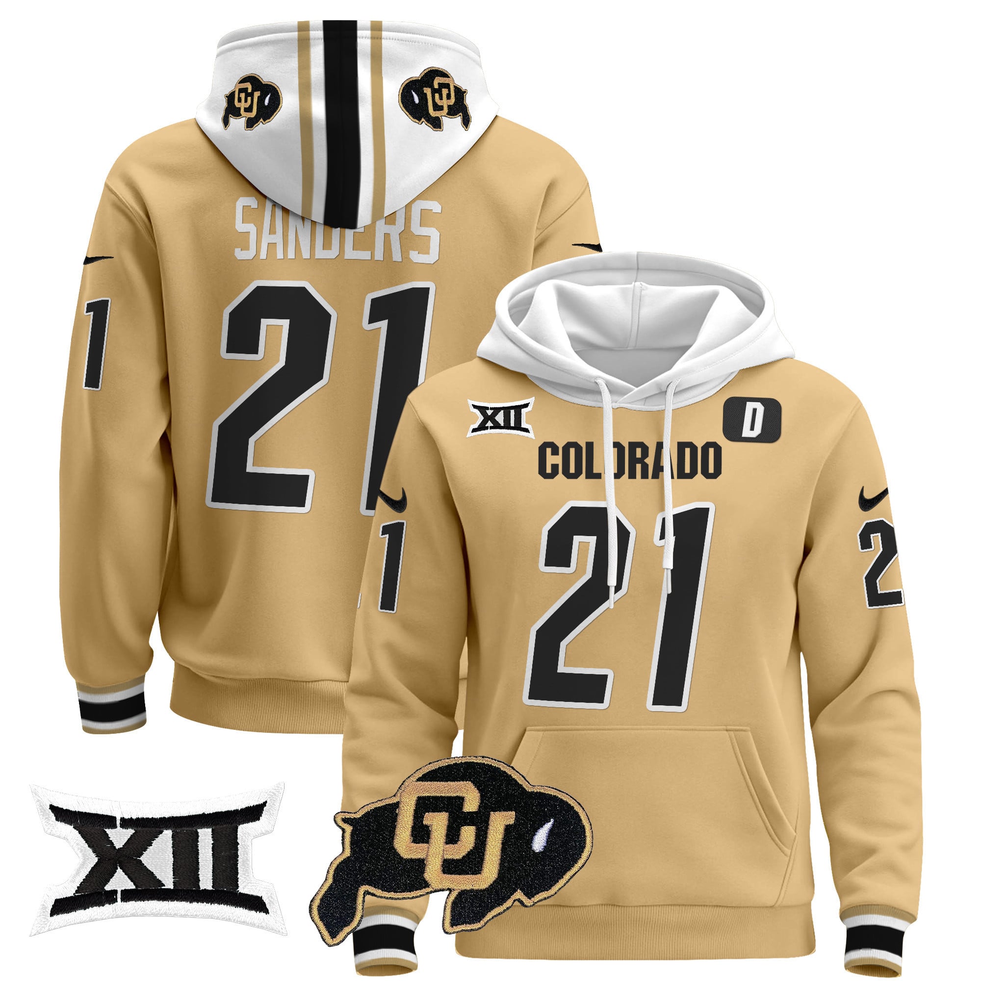 Unisex Colorado Buffaloes Pullover Hoodie - Big 12 XII Patch