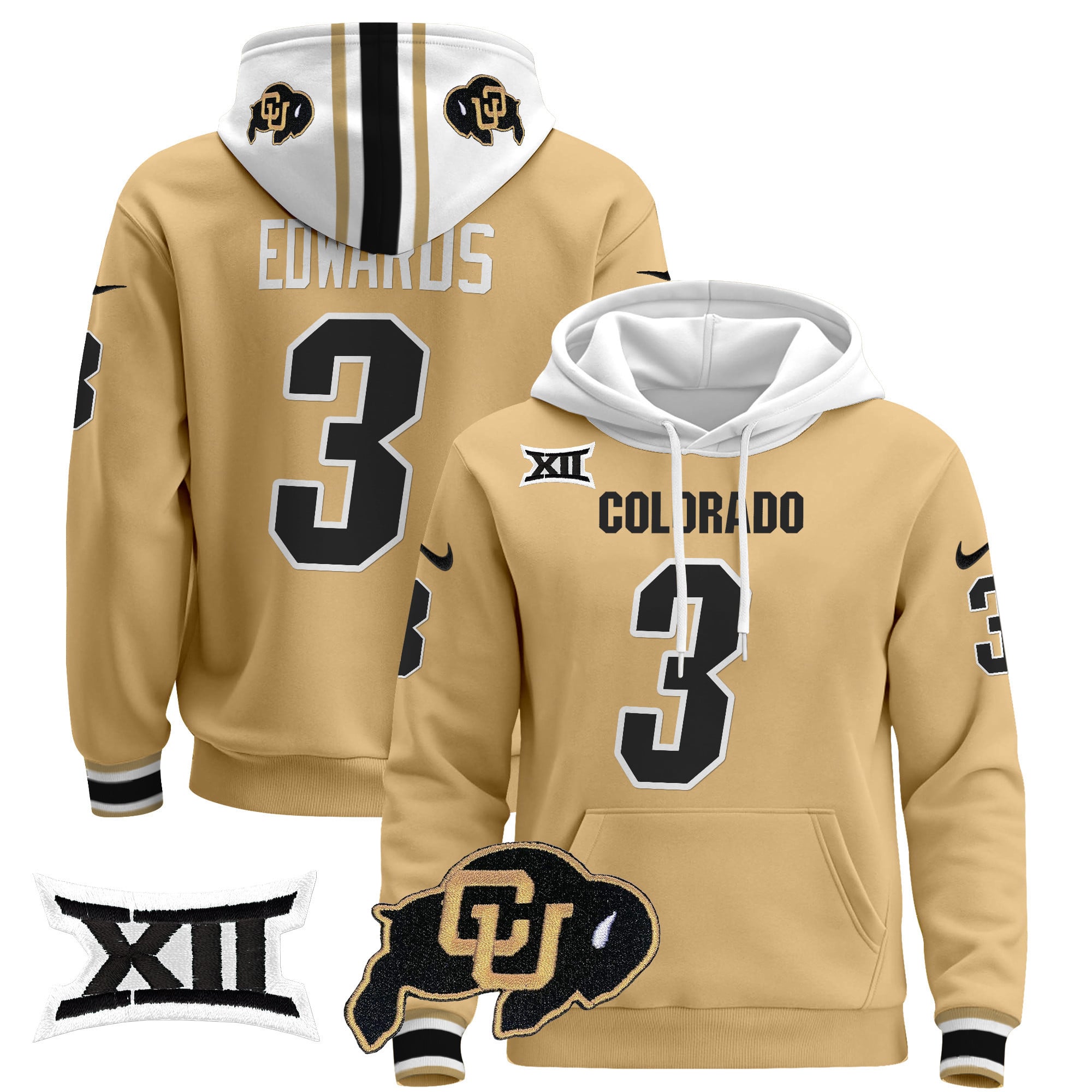 Unisex Colorado Buffaloes Pullover Hoodie - Big 12 XII Patch