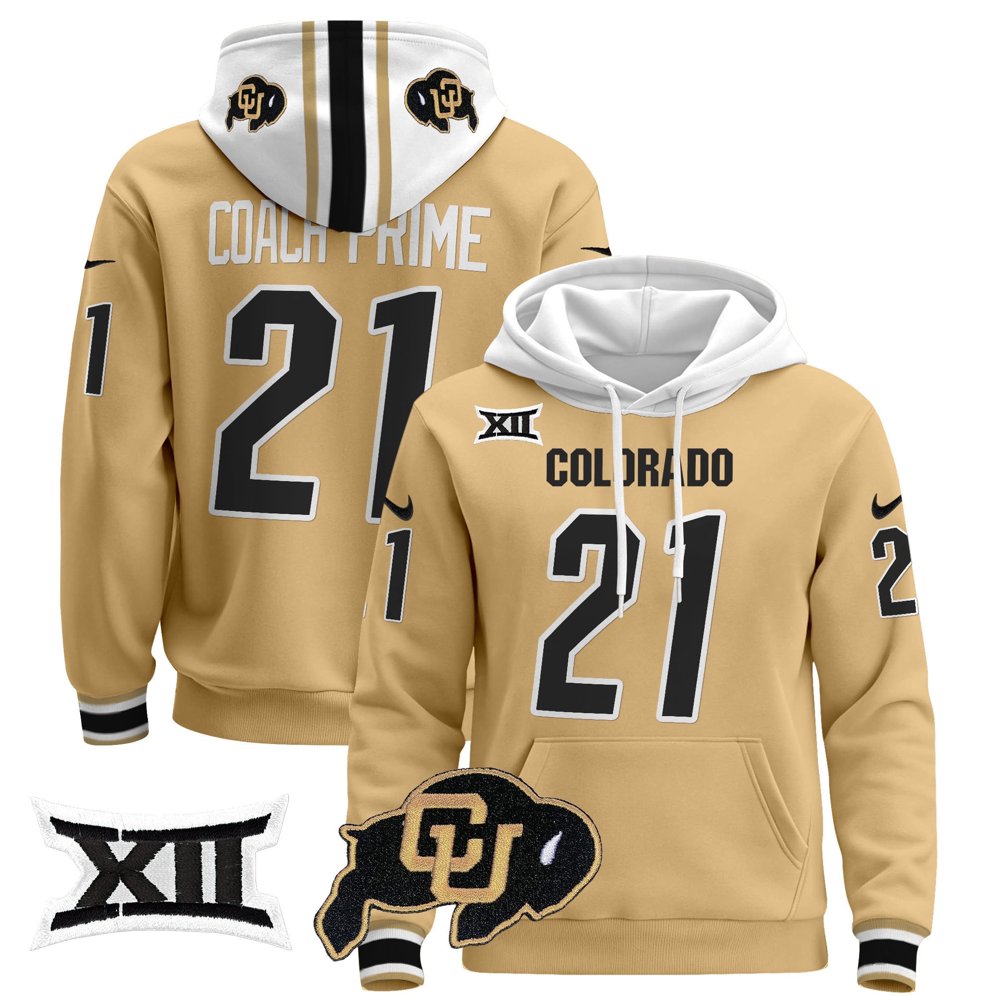 Unisex Colorado Buffaloes Pullover Hoodie - Big 12 XII Patch