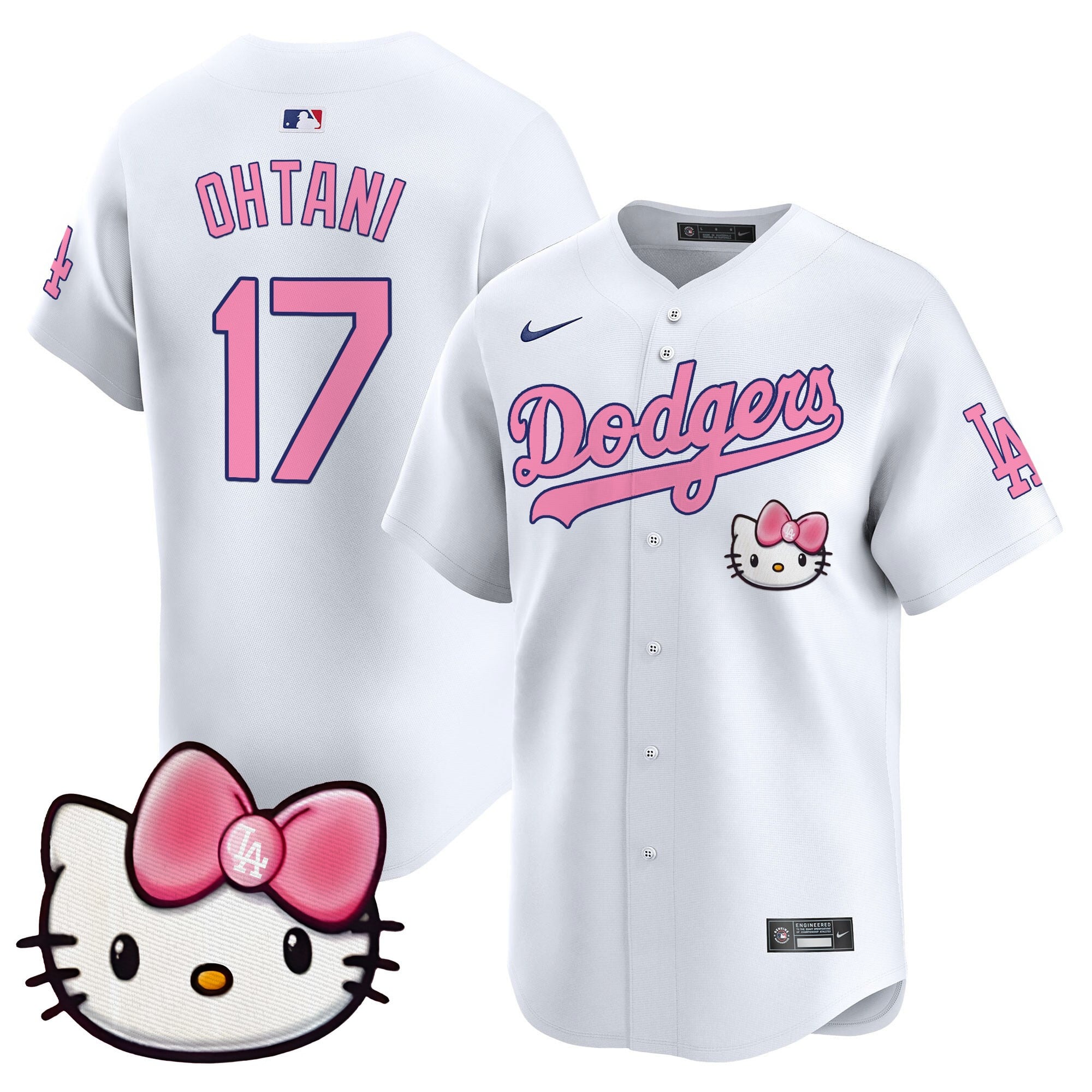 Unisex Dodgers 2025 Hello Kitty Vapor Premier Limited Jersey  All Stitched