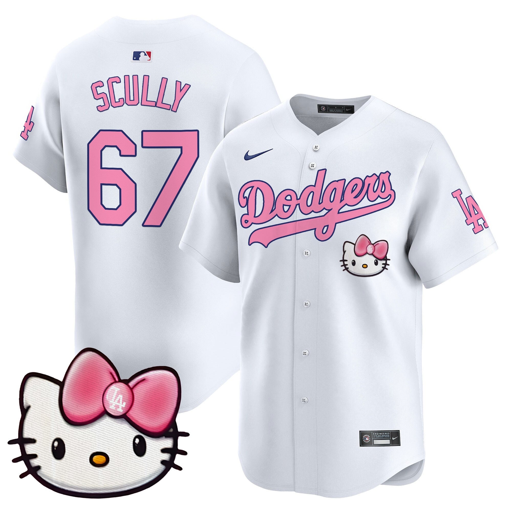 Unisex Dodgers 2025 Hello Kitty Vapor Premier Limited Jersey  All Stitched