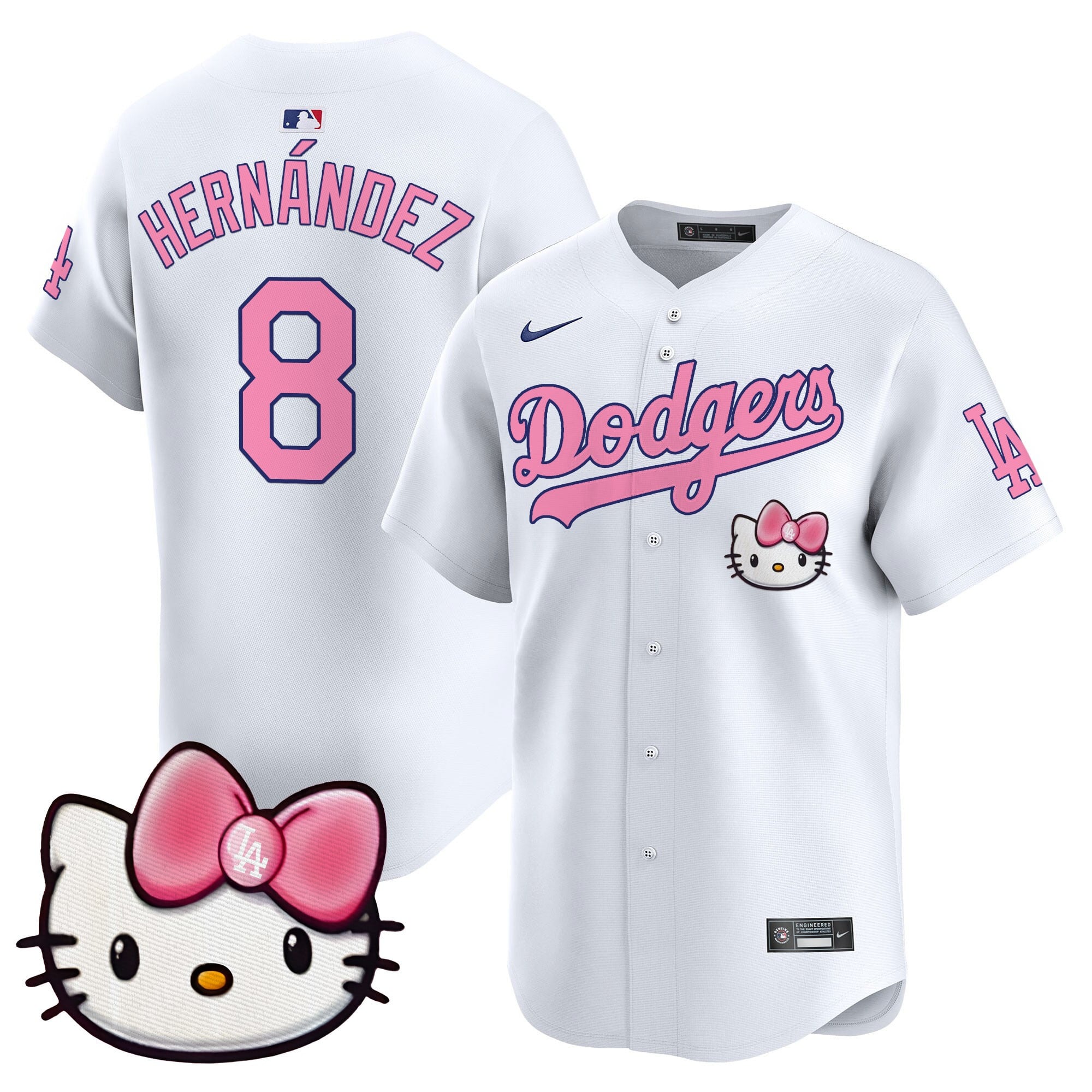 Unisex Dodgers 2025 Hello Kitty Vapor Premier Limited Jersey  All Stitched