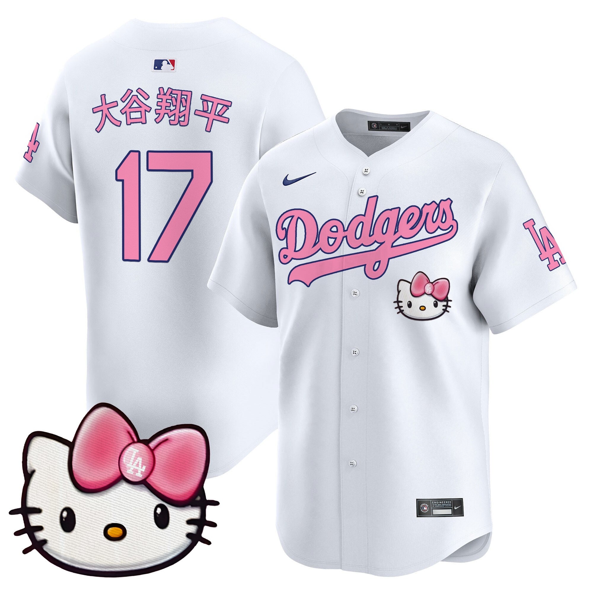 Unisex Dodgers 2025 Hello Kitty Vapor Premier Limited Jersey  All Stitched