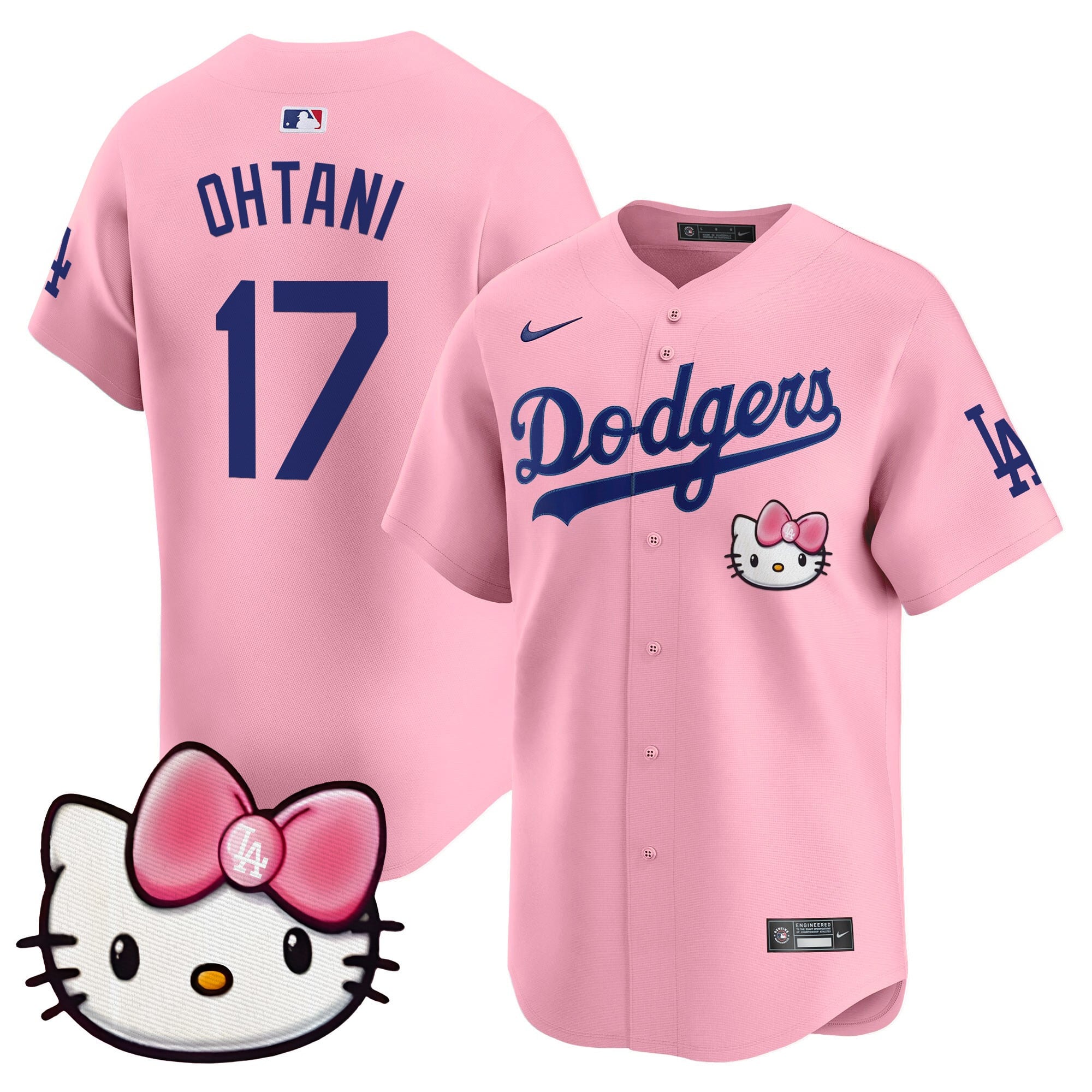 Unisex Dodgers 2025 Hello Kitty Vapor Premier Limited Jersey  All Stitched