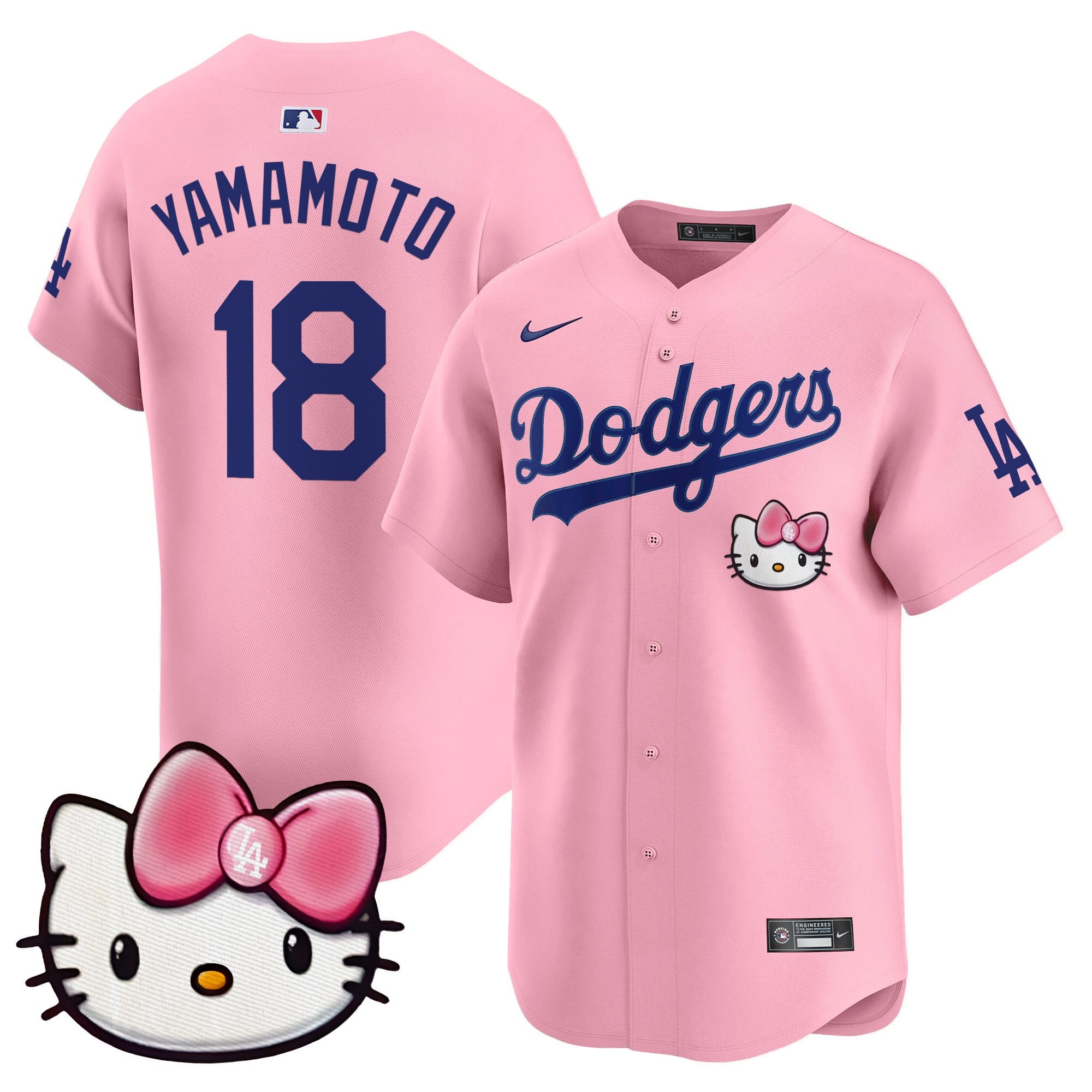 Unisex Dodgers 2025 Hello Kitty Vapor Premier Limited Jersey  All Stitched