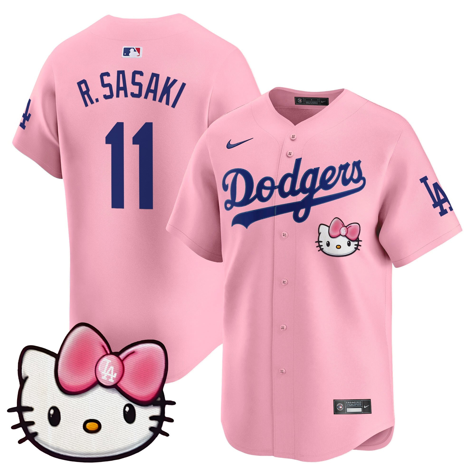 Unisex Dodgers 2025 Hello Kitty Vapor Premier Limited Jersey  All Stitched