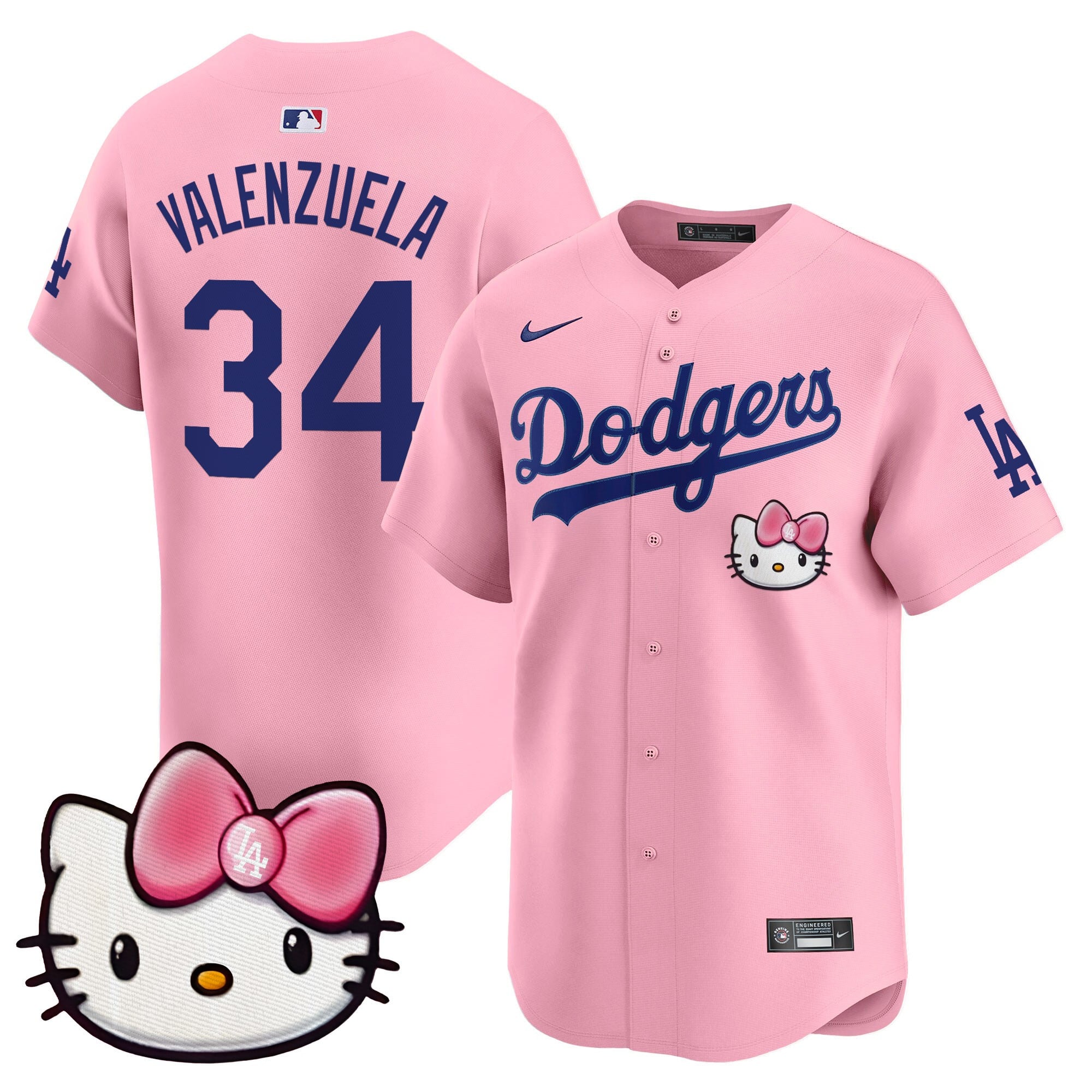 Unisex Dodgers 2025 Hello Kitty Vapor Premier Limited Jersey  All Stitched